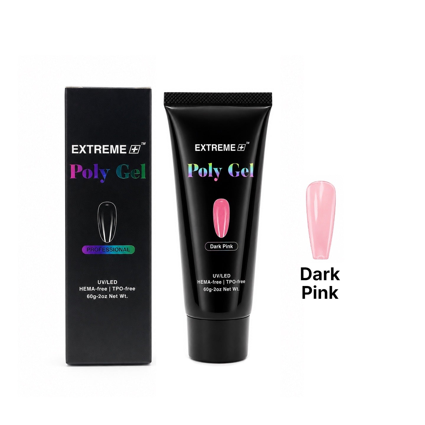 Extreme+ Poly Gel - Dark Pink - Hema Free - TPO FREE - 2oz