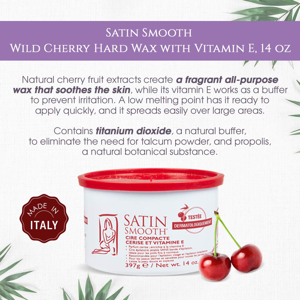 Satin Smooth Wild Cherry® Hard Wax with Vitamin E - 14.0 oz