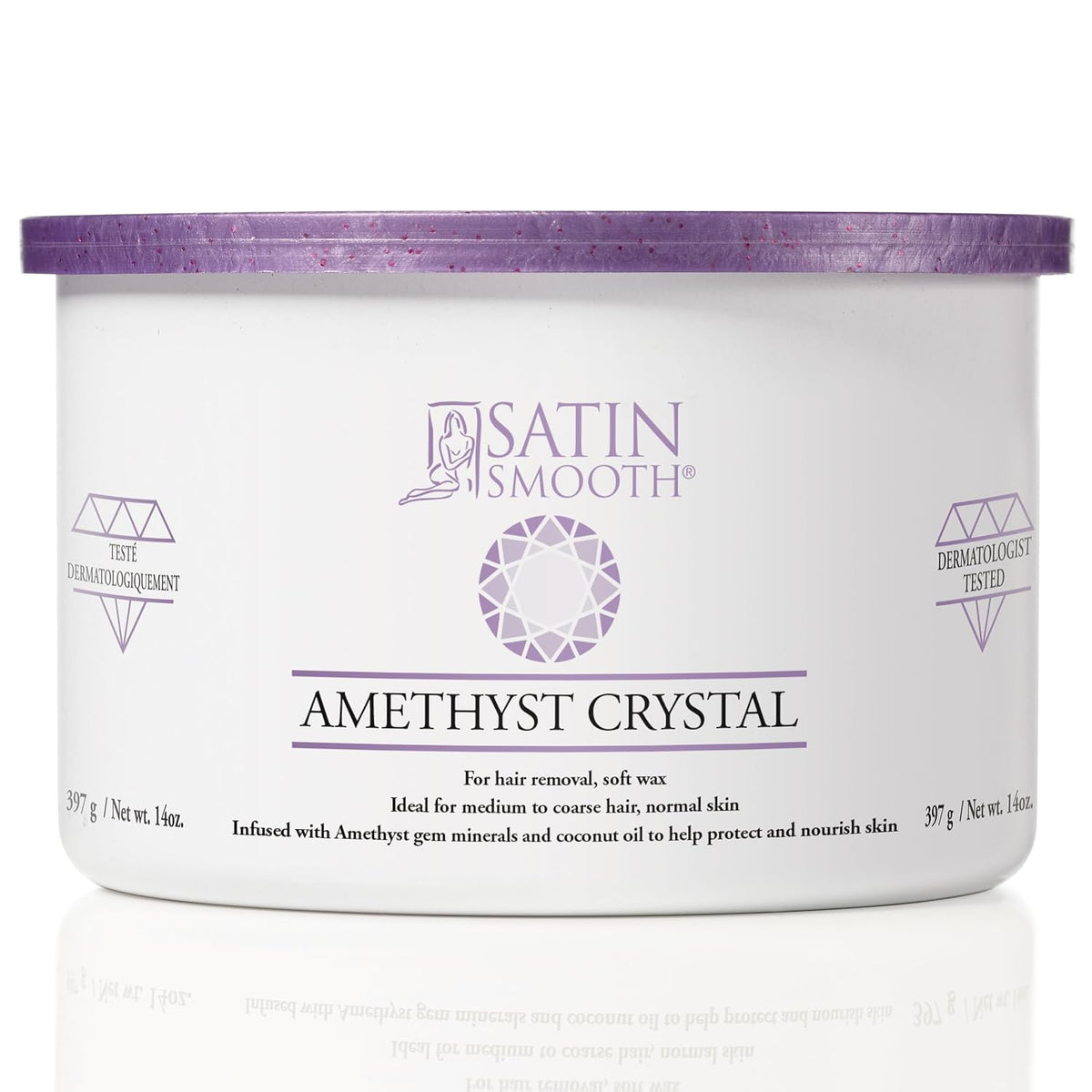Satin Smooth Amethyst Crystal Soft Wax 14oz