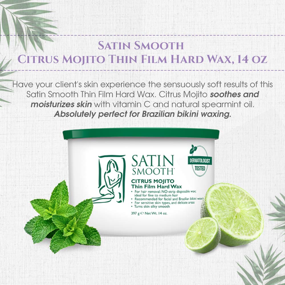 Satin Smooth Citrus Mojito Thin Film Hard Wax - 14.0 oz