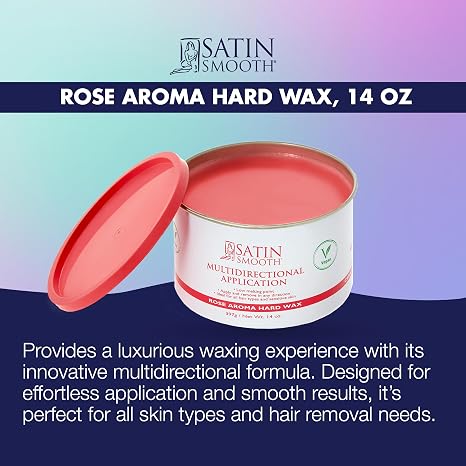 Satin Smooth Ruby Rose Hard Wax with Rose Aroma - 14.0 oz