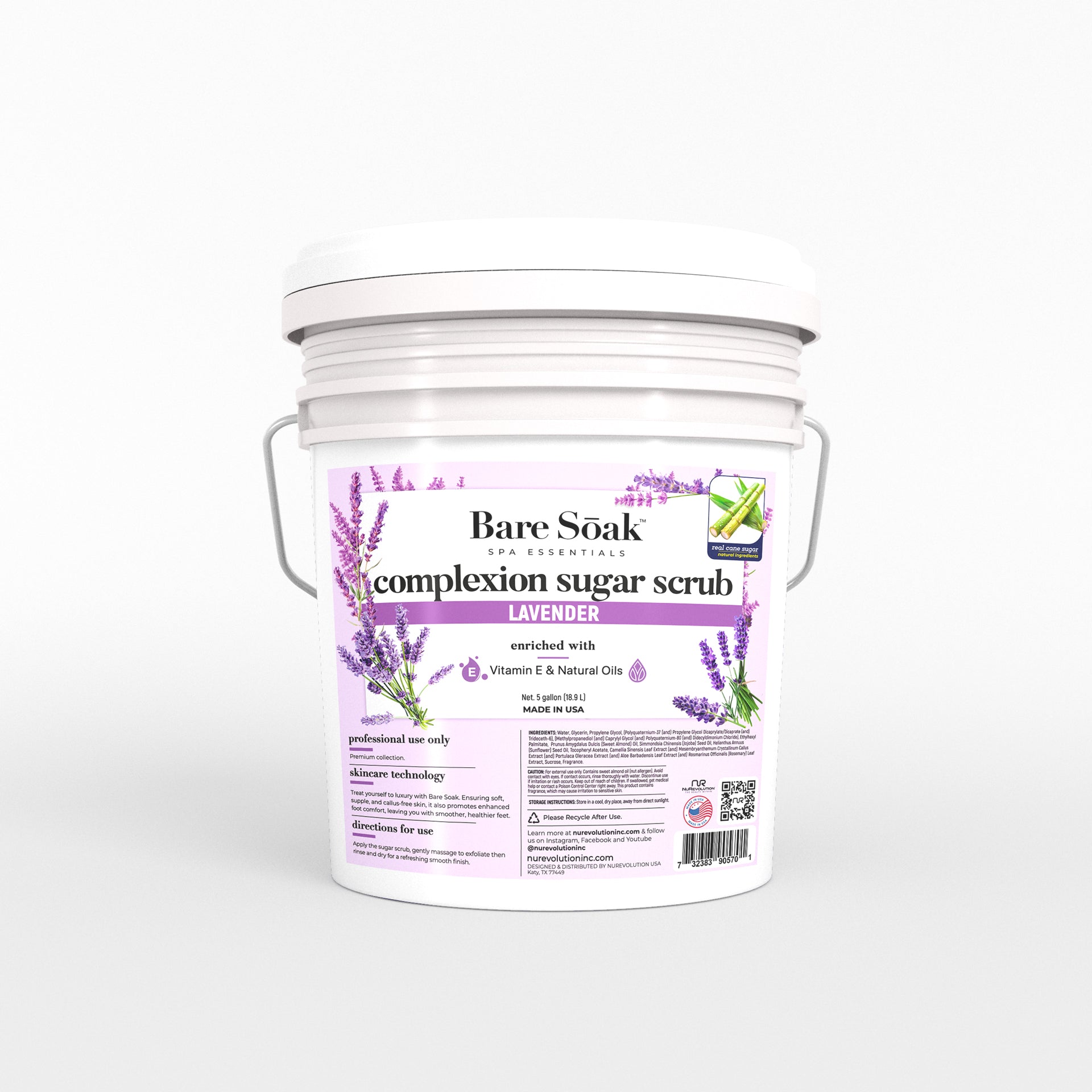 Tẩy tế bào chết Bare Soak Complexion Sugar Scrub - Oải hương - Xô