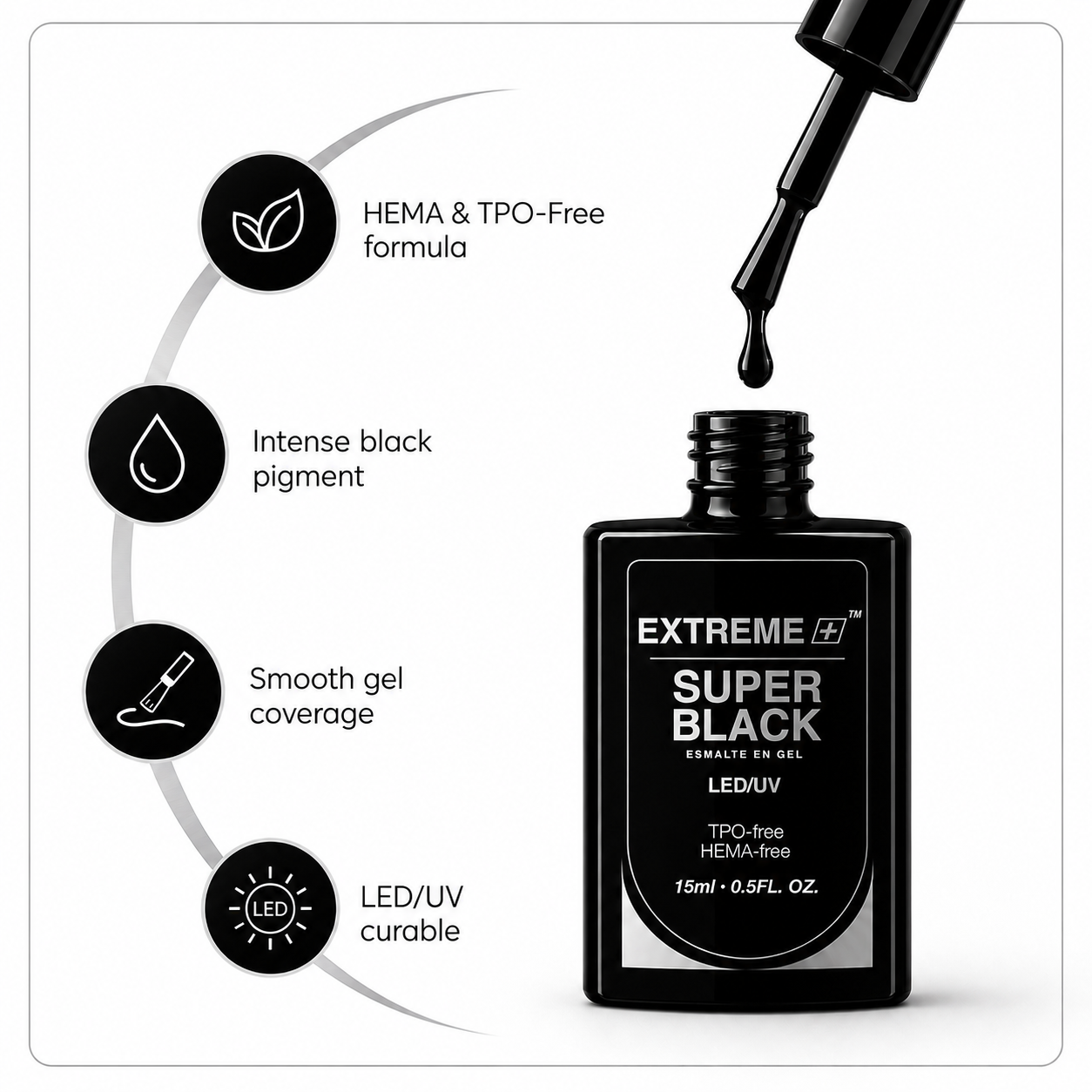 Extreme+ Super Black _HMF_ 0.5oz_ ( buy 2 get 1 Free)
