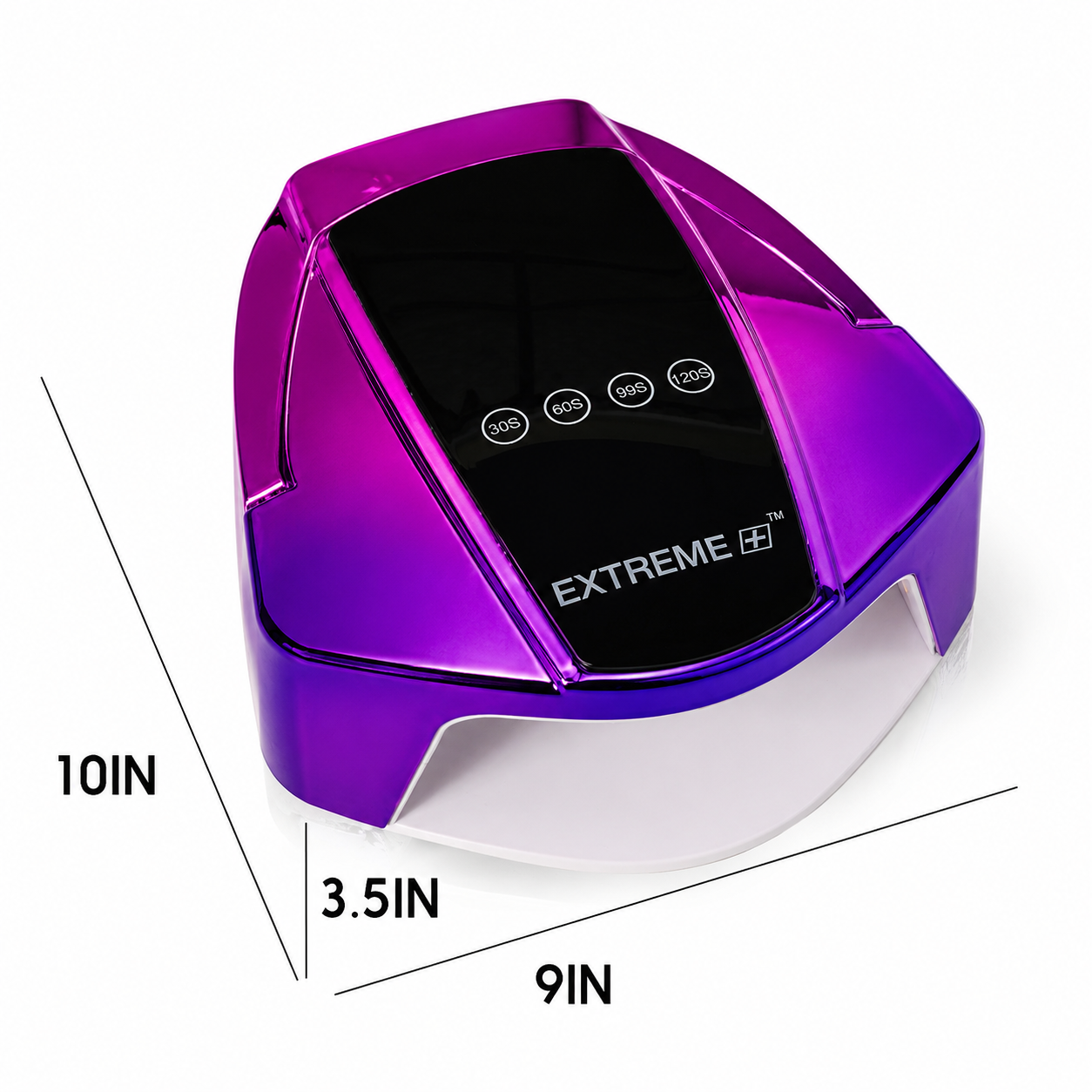 EXTREME+ LED UV Nail Lamp Pro EV01 96W Cordless Rechargeable - Rainbow Violet