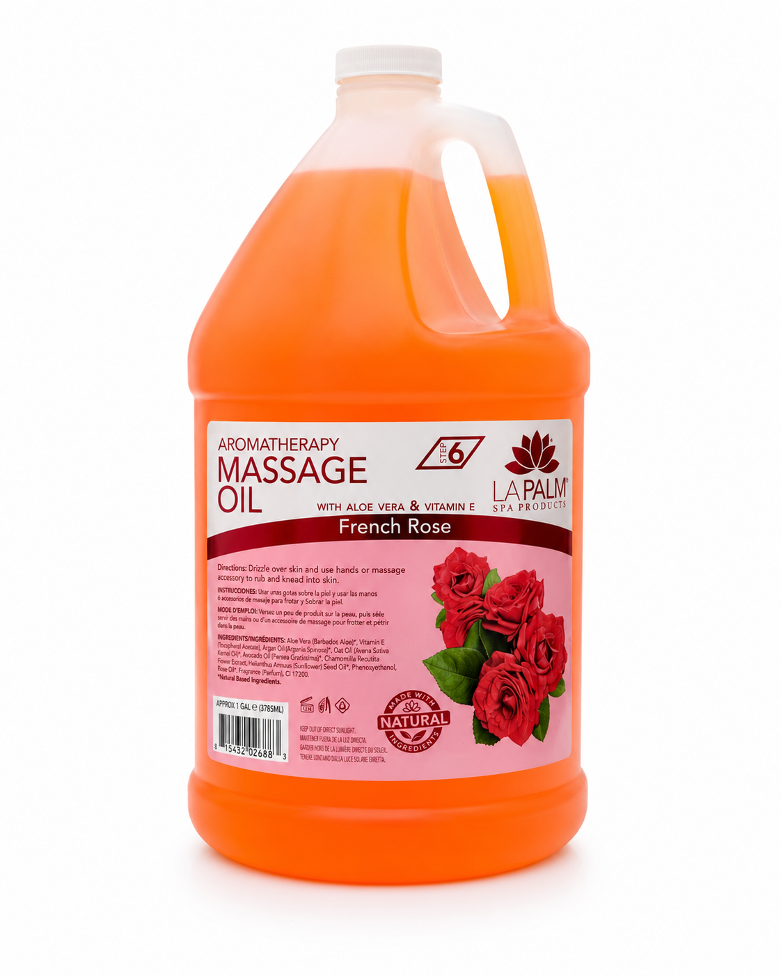 La Palm Aromatherapy Massage Oil French rose - 1 Gallon