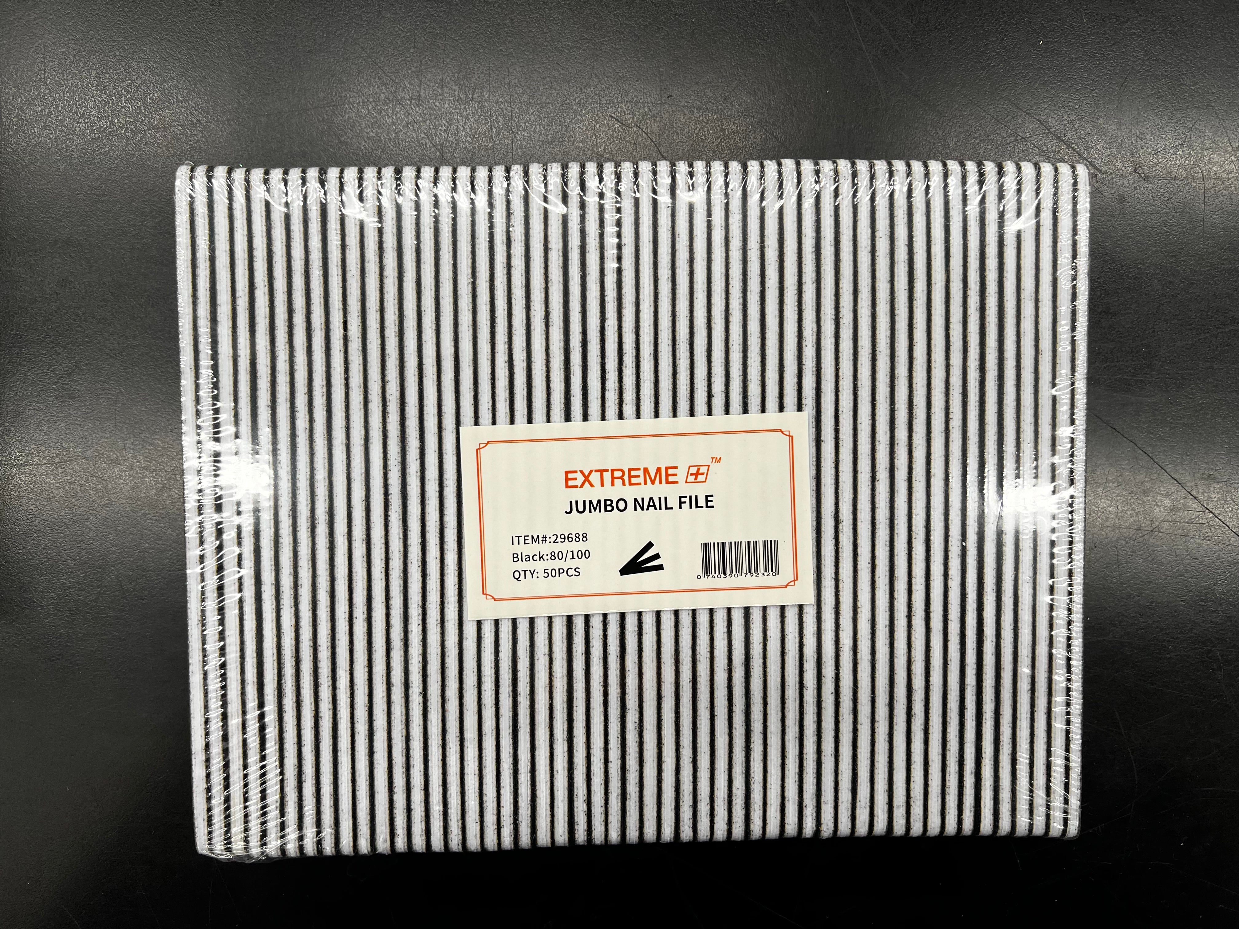 Dũa móng tay Extreme Jumbo màu đen 80/100