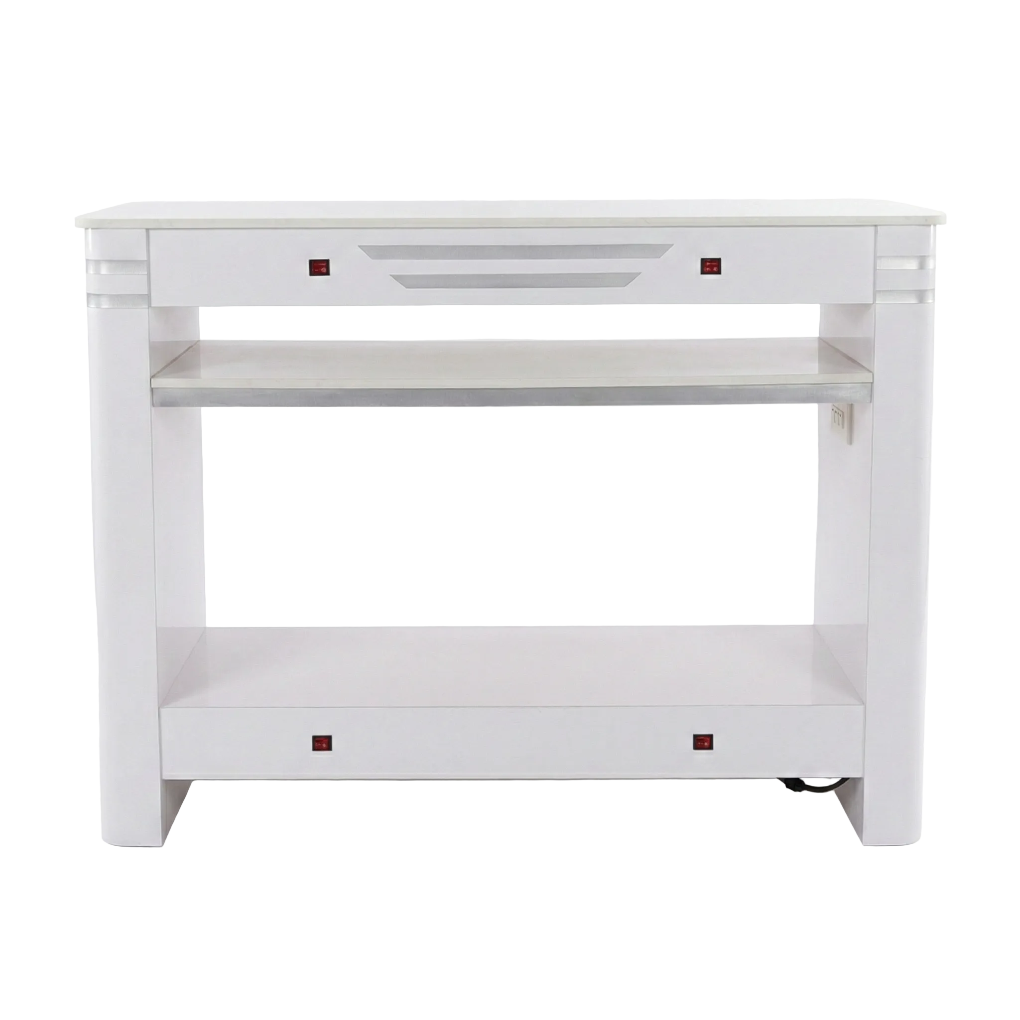 Nail Dryer Table - WSSL01 - White Shiney Silver