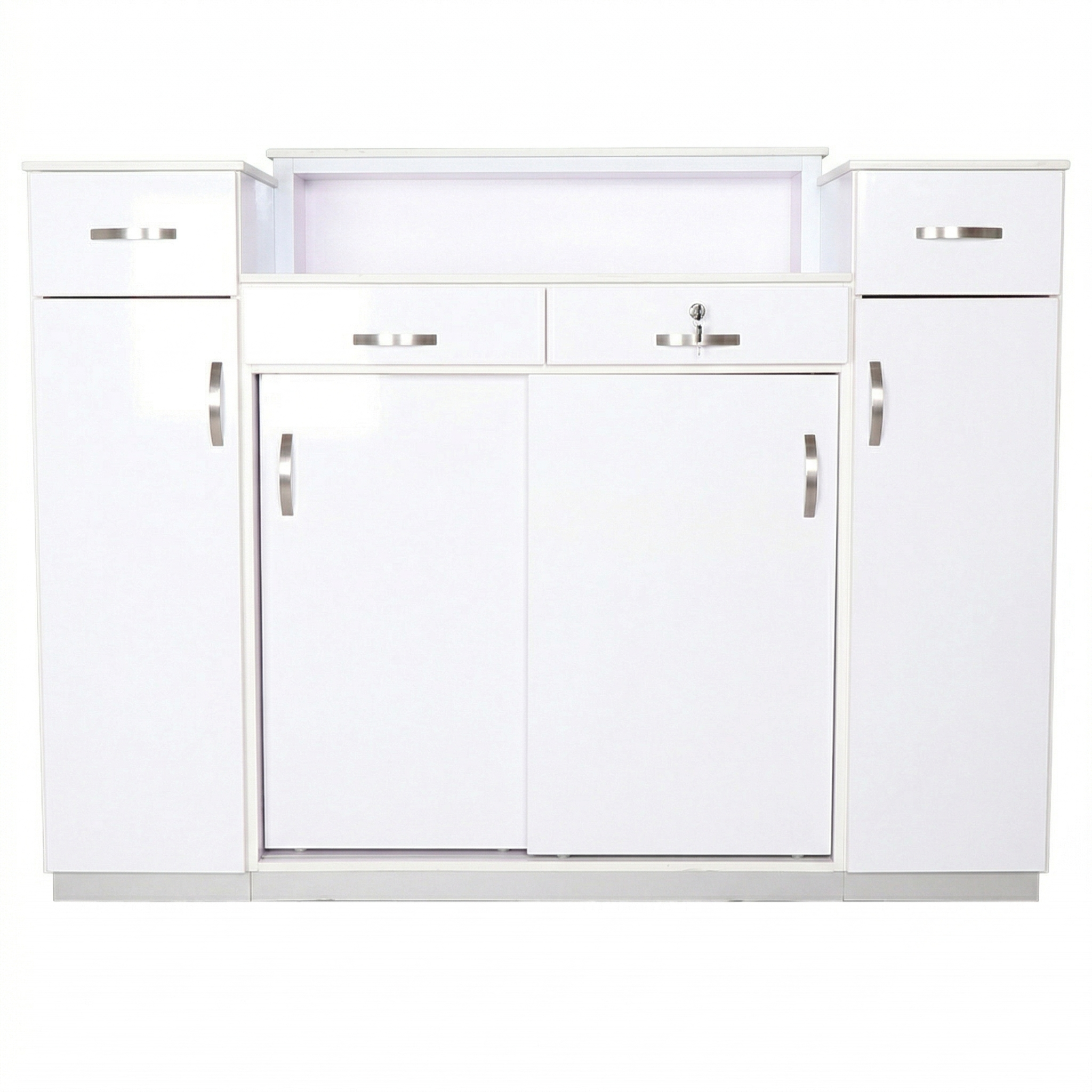 Reception Desk - RWSSL01 - White Shiney Silver