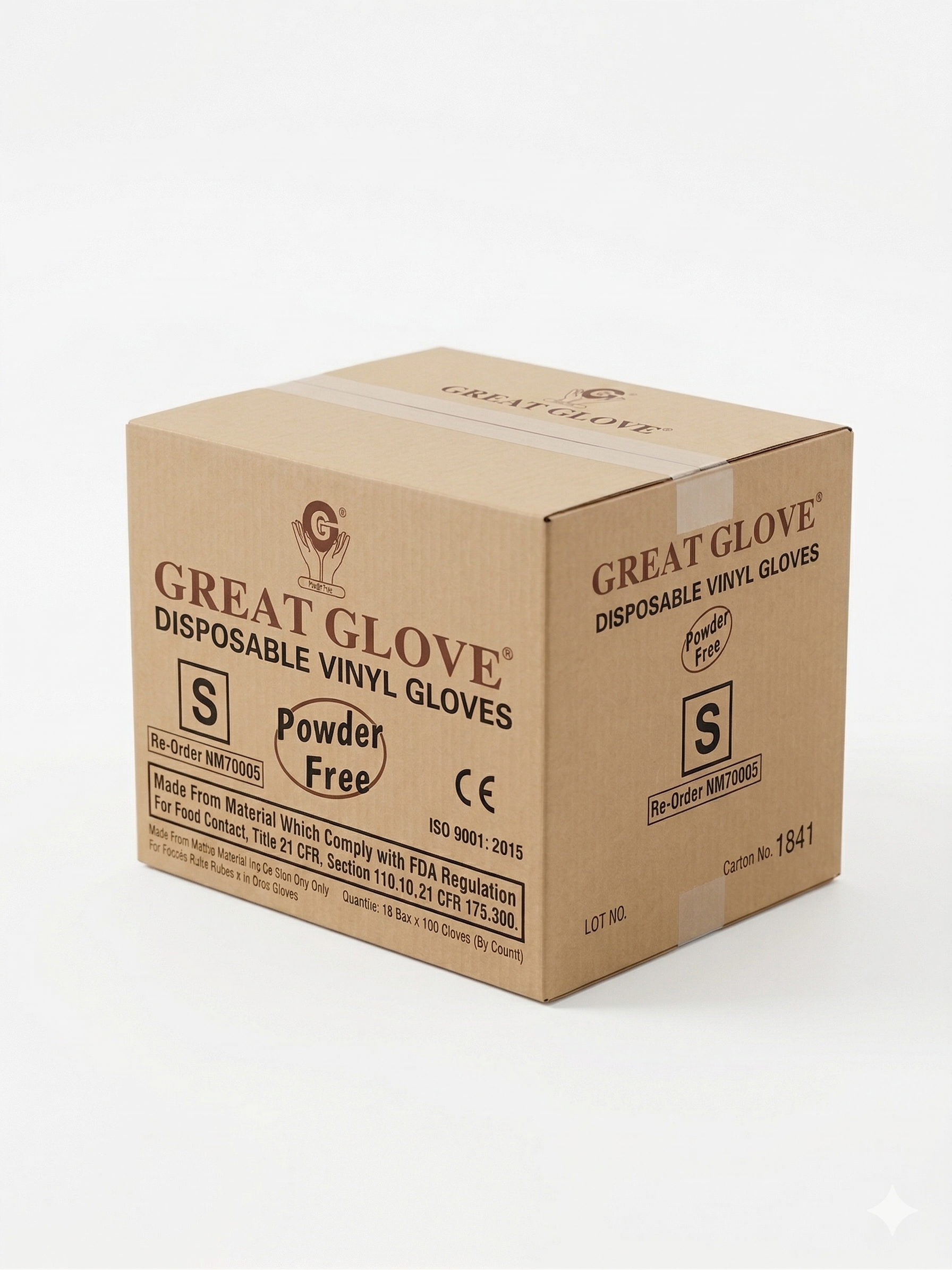 Top Glove Clear Vinyl Gloves Size S - Case of 10