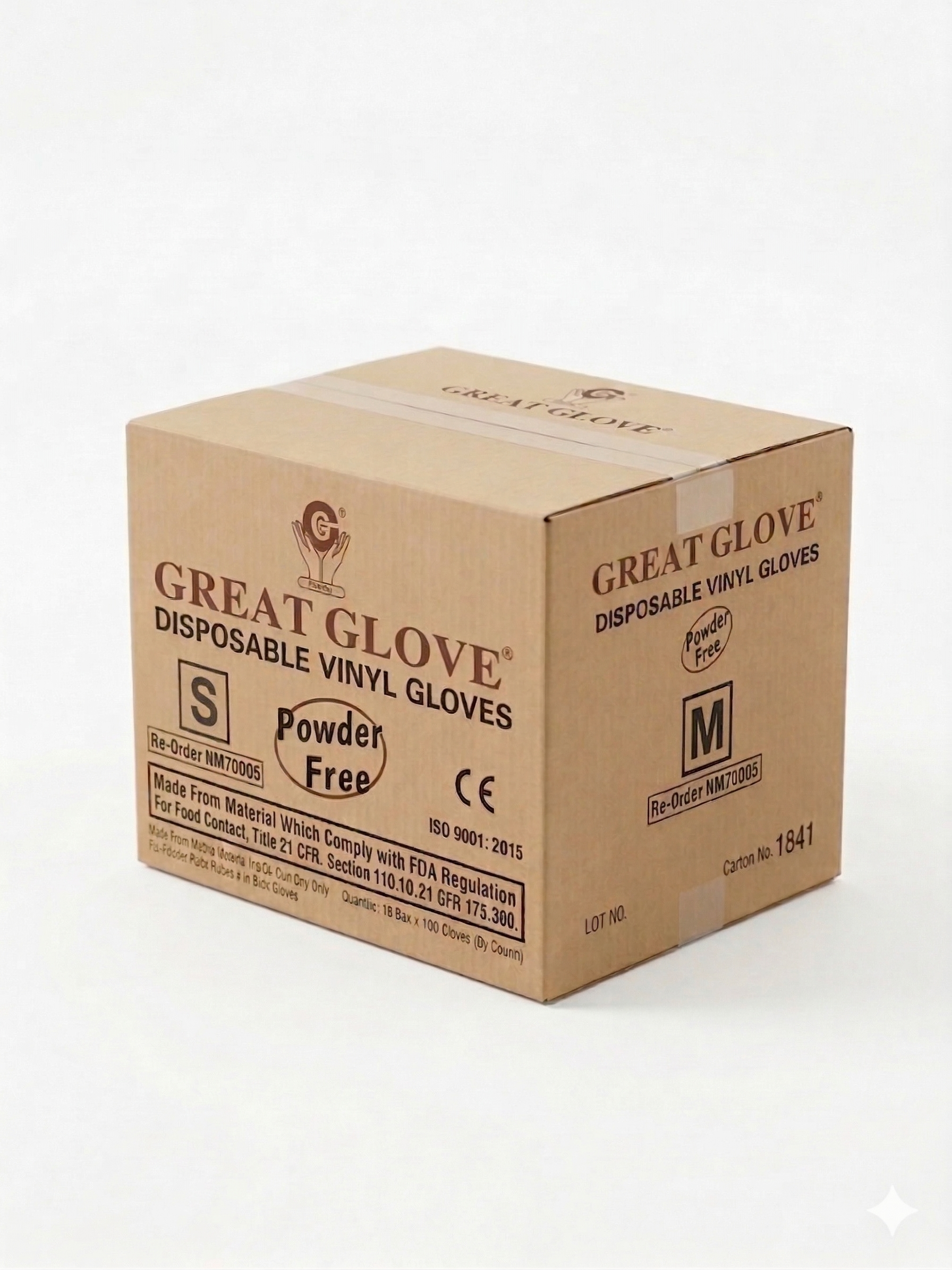 Top Glove Clear Vinyl Gloves Size M - Case of 10