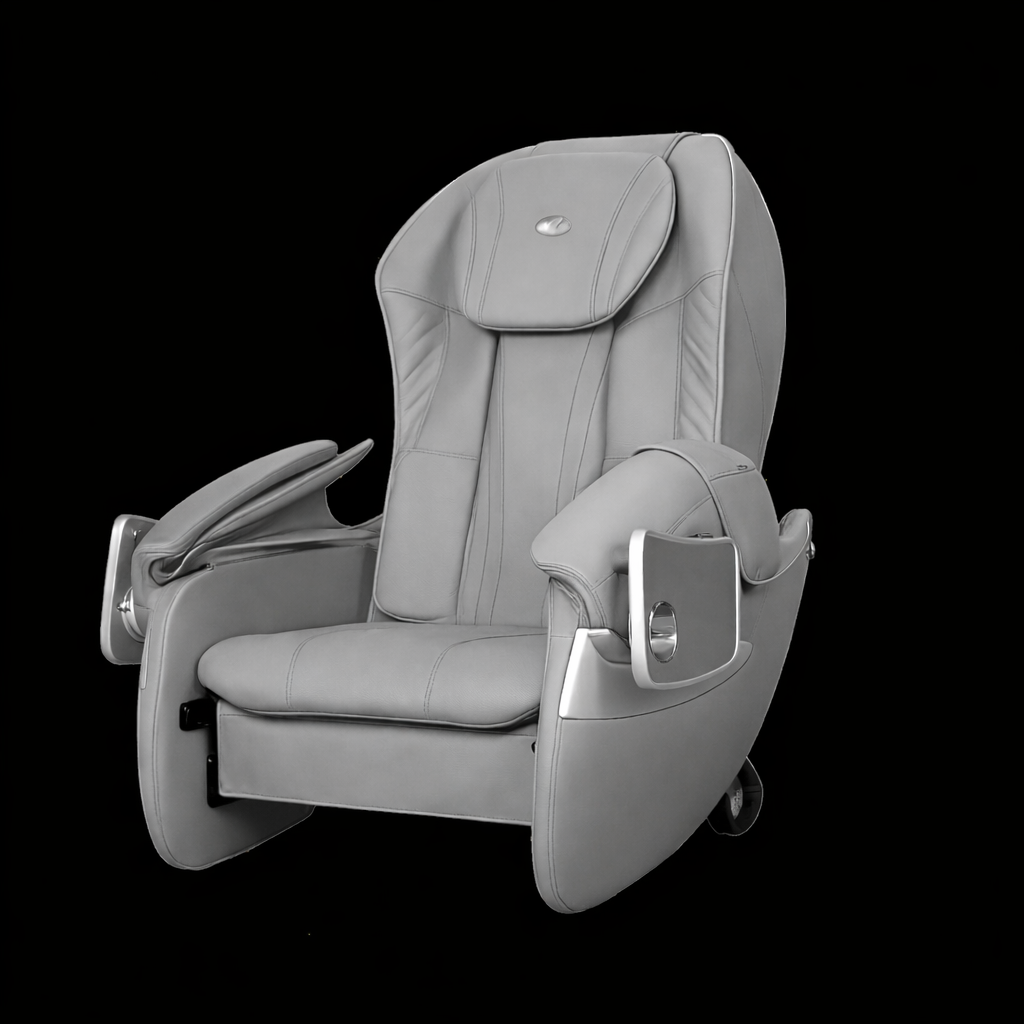 Gray G9 massage chair included in Thunder spa bundle