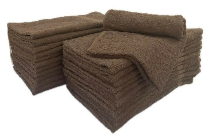 Nail Salon Towels - Dark Brown / 16x29 / 100% Cotton, 3LBS per dozen