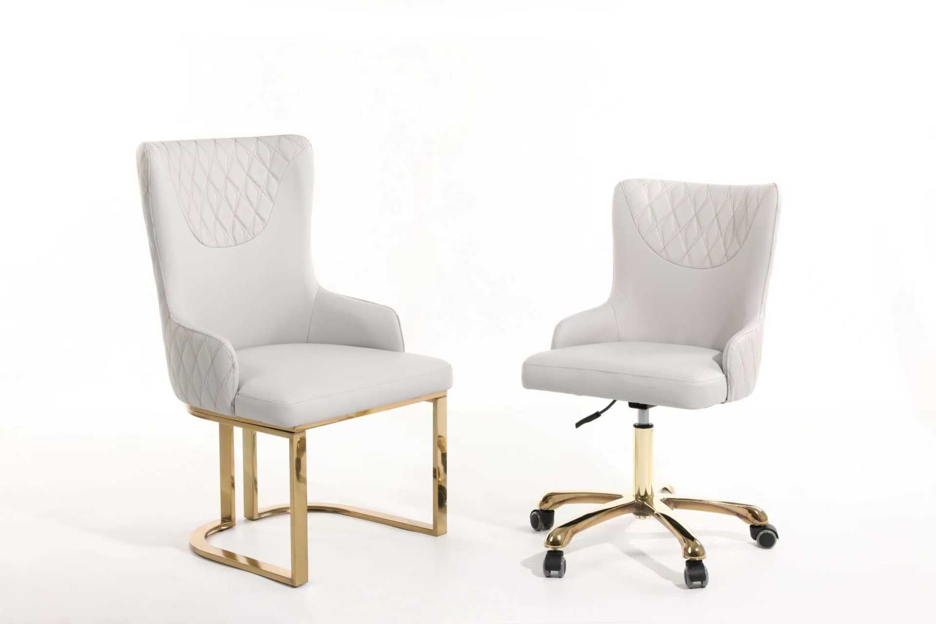 Elegance Gold Duo Customer Chair - Gray