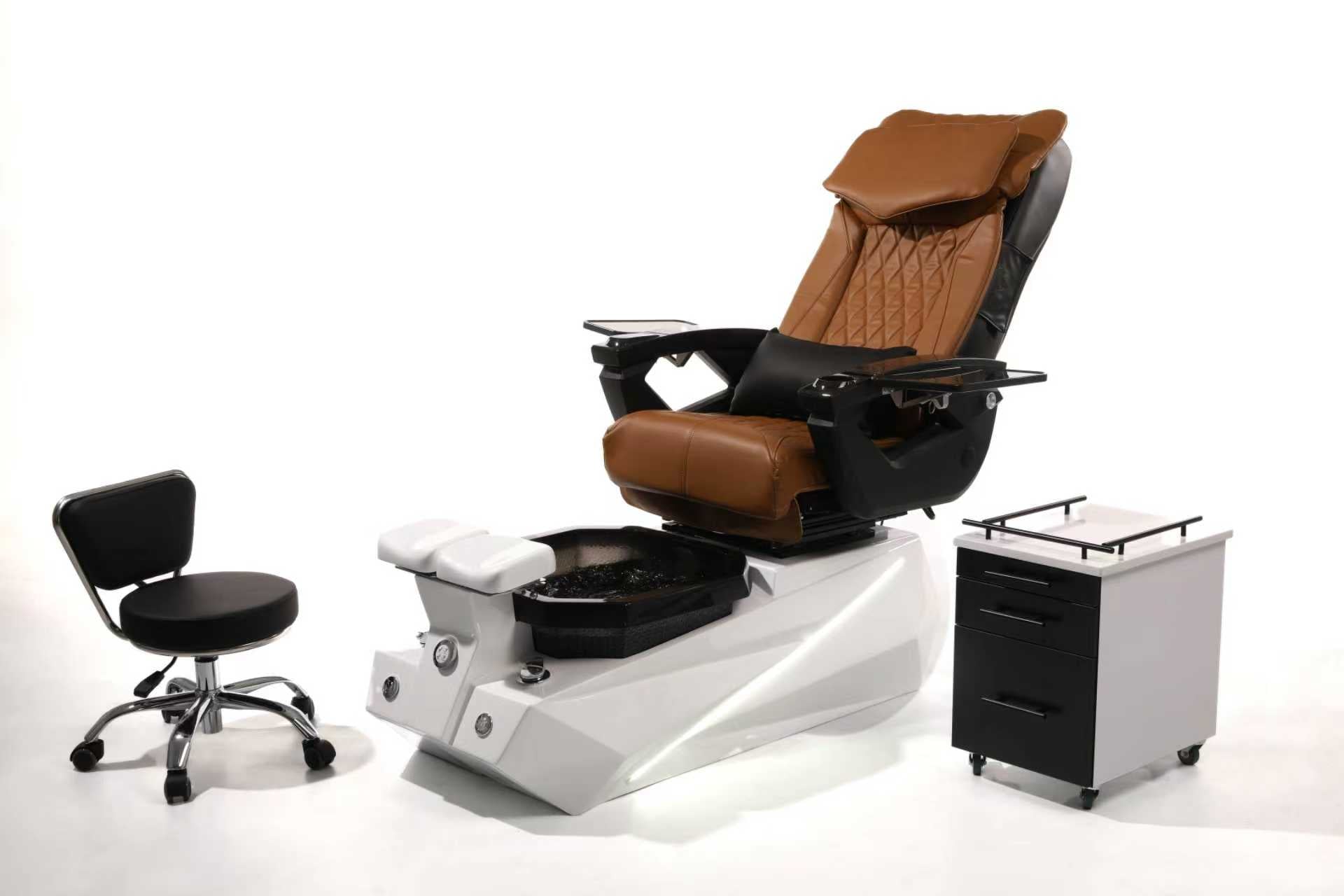 Diamond Luxe Spa Pedicure Chair - Brown