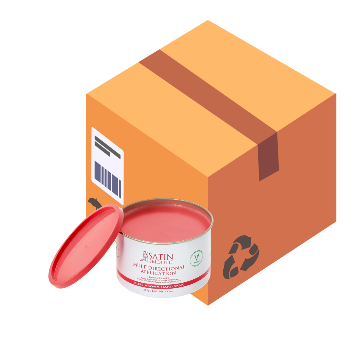 Satin Smooth Ruby Rose Hard Wax with Rose Aroma - 14.0 oz