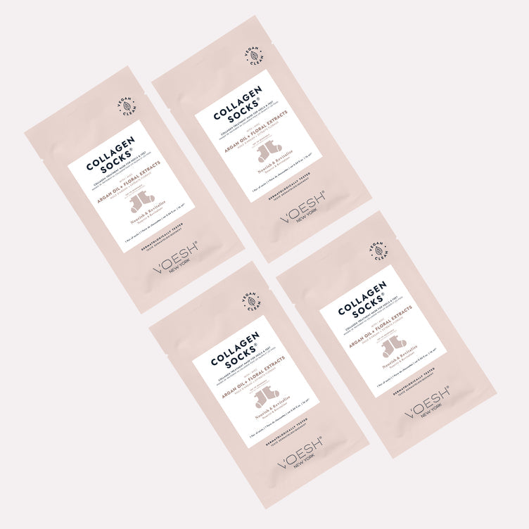 Tất Voesh Deluxe Pedicure Collagen - Dầu Argan - Hộp 100 chiếc