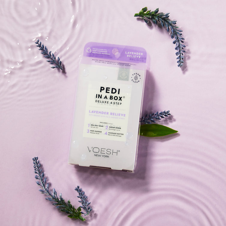 VOESH Deluxe Pedicure 4 Step - Lavender - Case of 50