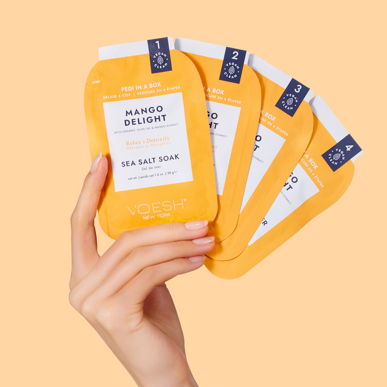 VOESH Deluxe Pedicure 4 Step - Mango - Case of 50