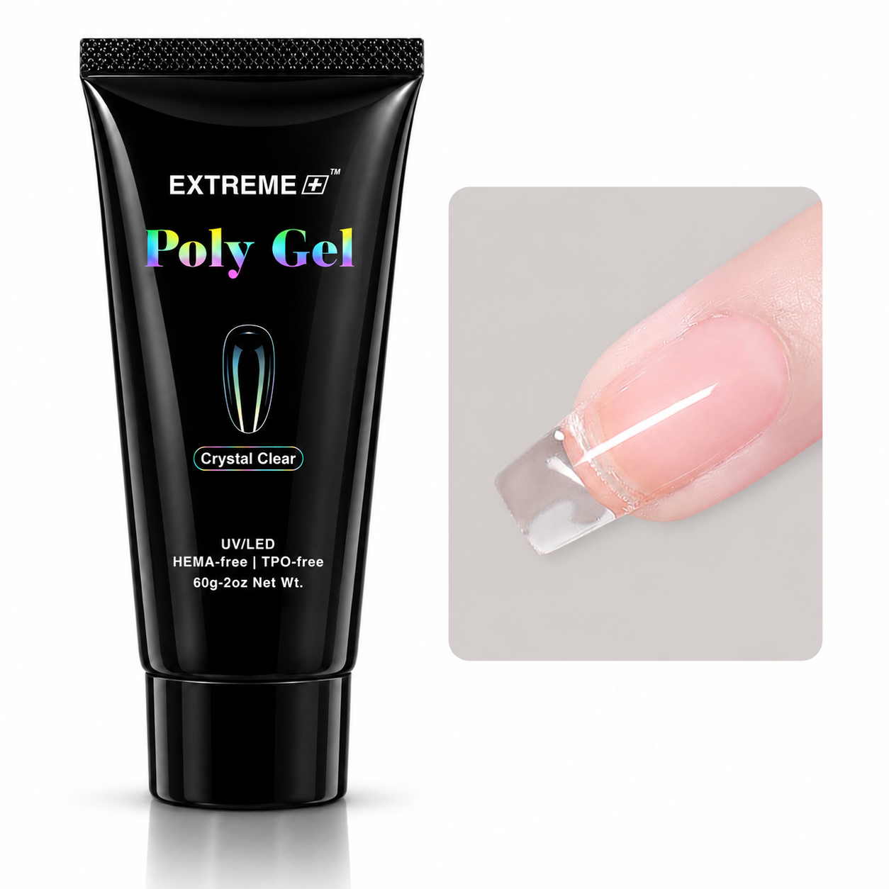Extreme+ Poly Gel - Crystal Clear - Hema Free - TPO FREE - 2oz (Available July 2026)