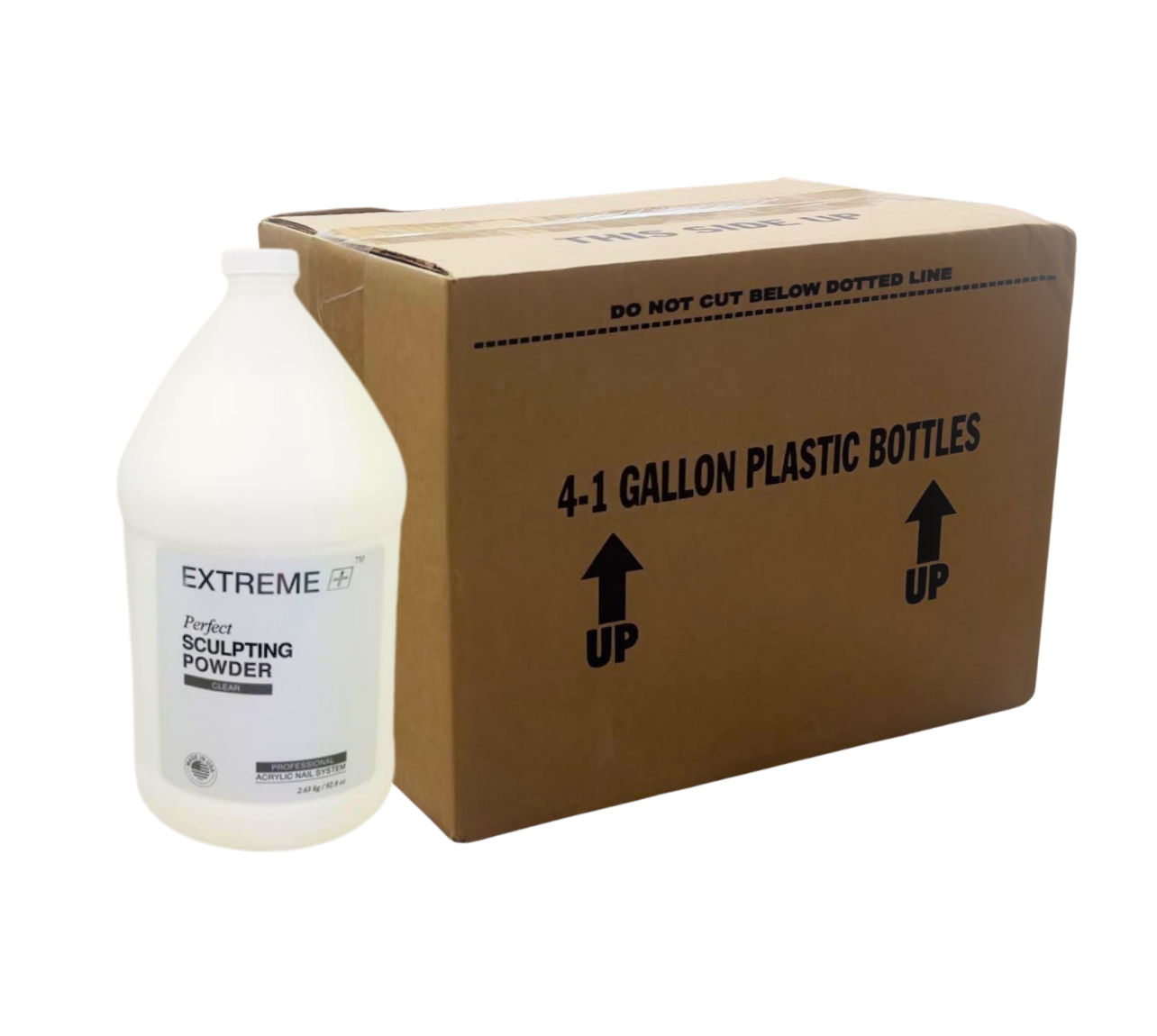 EXTREME+ Acrylic Nail Sculpting Powder 92.8 oz (1 Gallon) - Crystal Clear - Case of 4