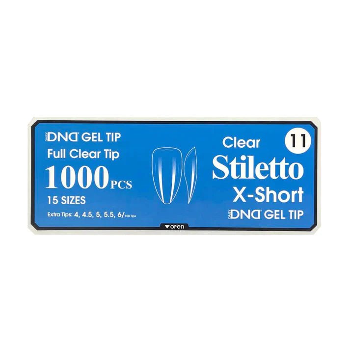 DND Clear Stiletto X-Short Gel Tip