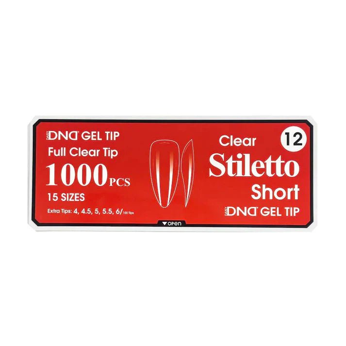 DND Clear Stiletto Short Gel Tip