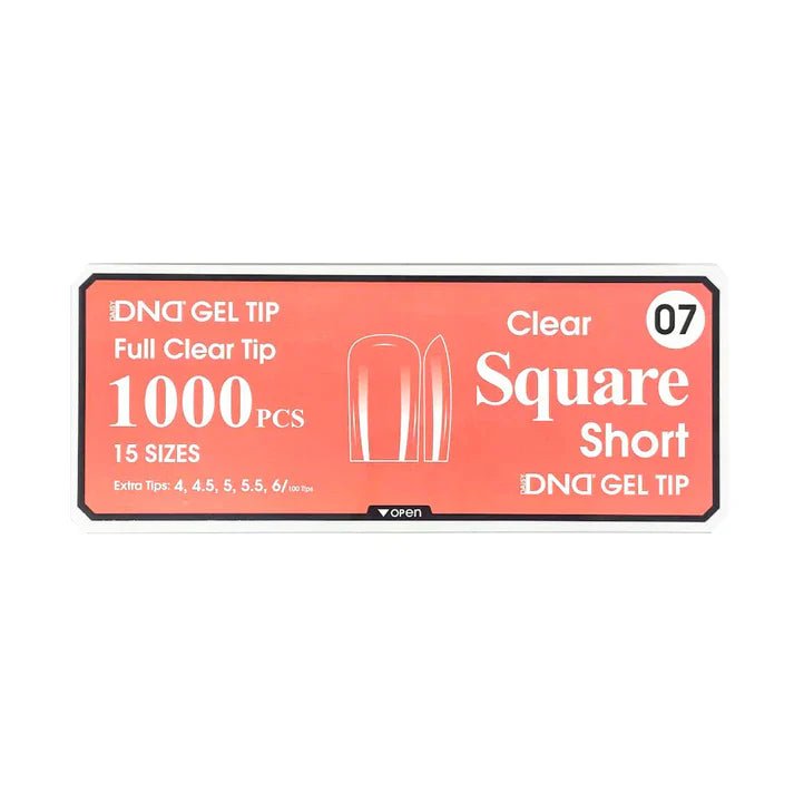 DND Clear Square Short Gel Tip