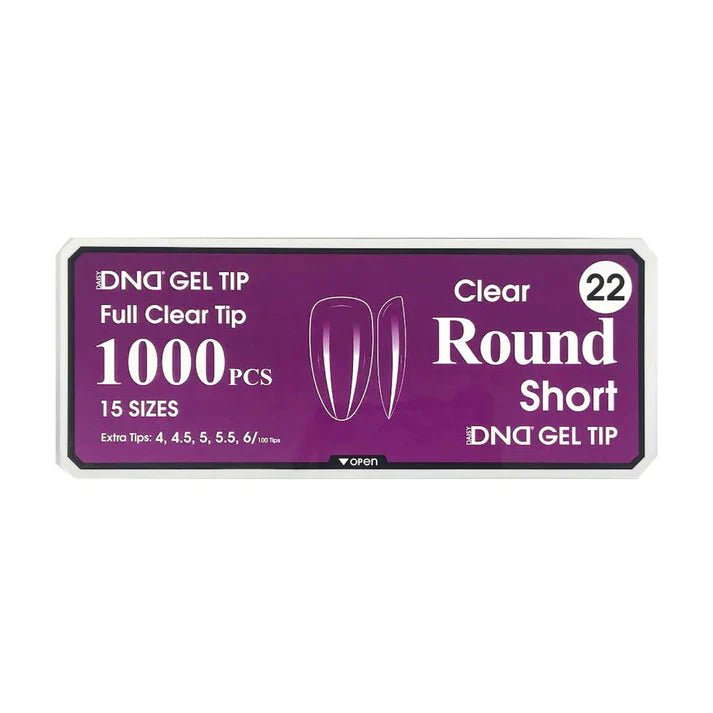 DND Clear Round Short Gel Tip