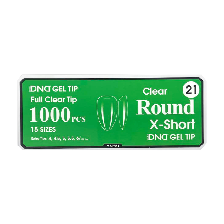 DND Clear Round X-Short Gel Tip