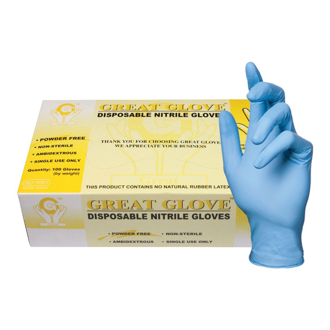 Great Gloves, Disposable Nitril Gloves - S - Box