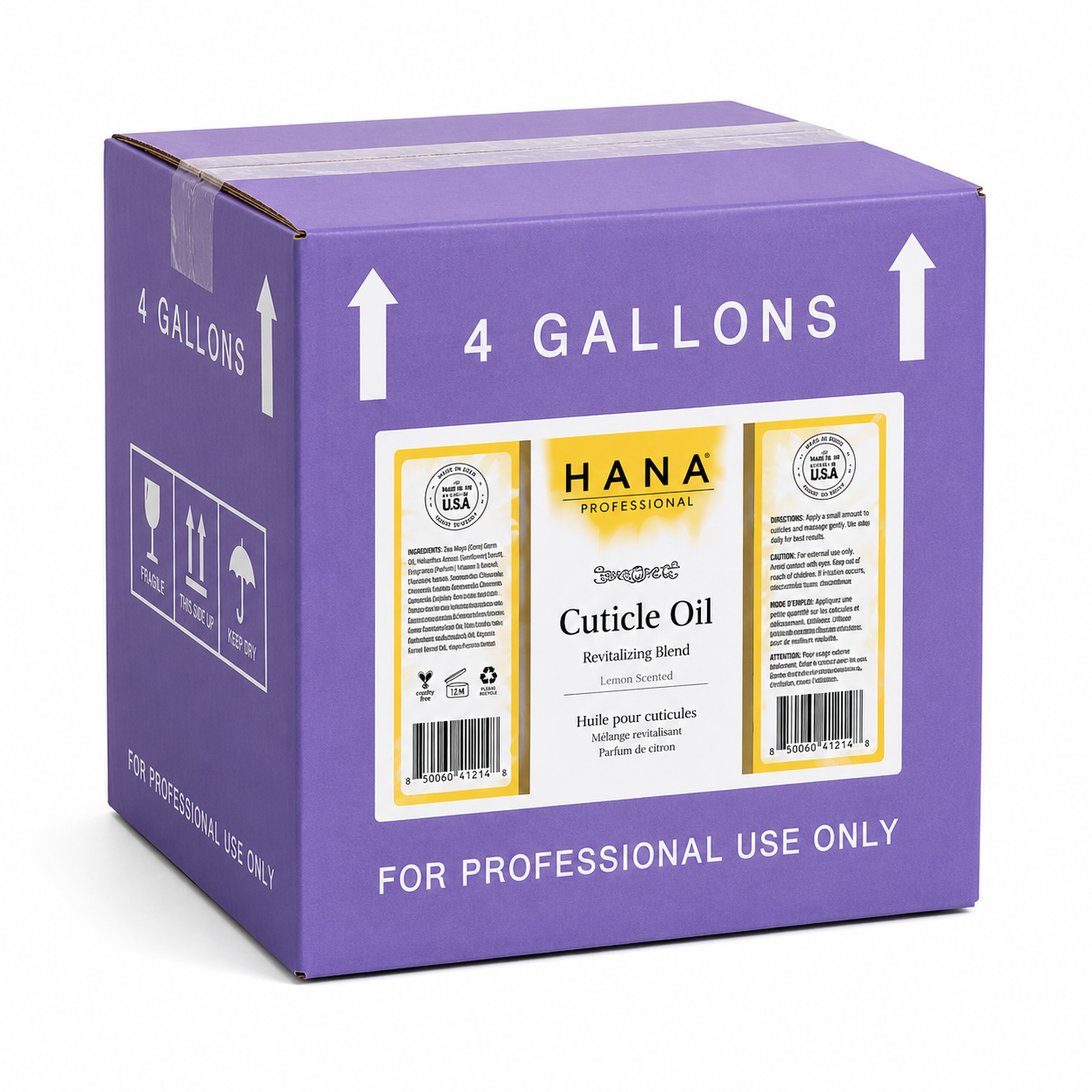 Hana Cuticle oil with Vitamin E - Pineapple Passion - Case of 4 Gallon