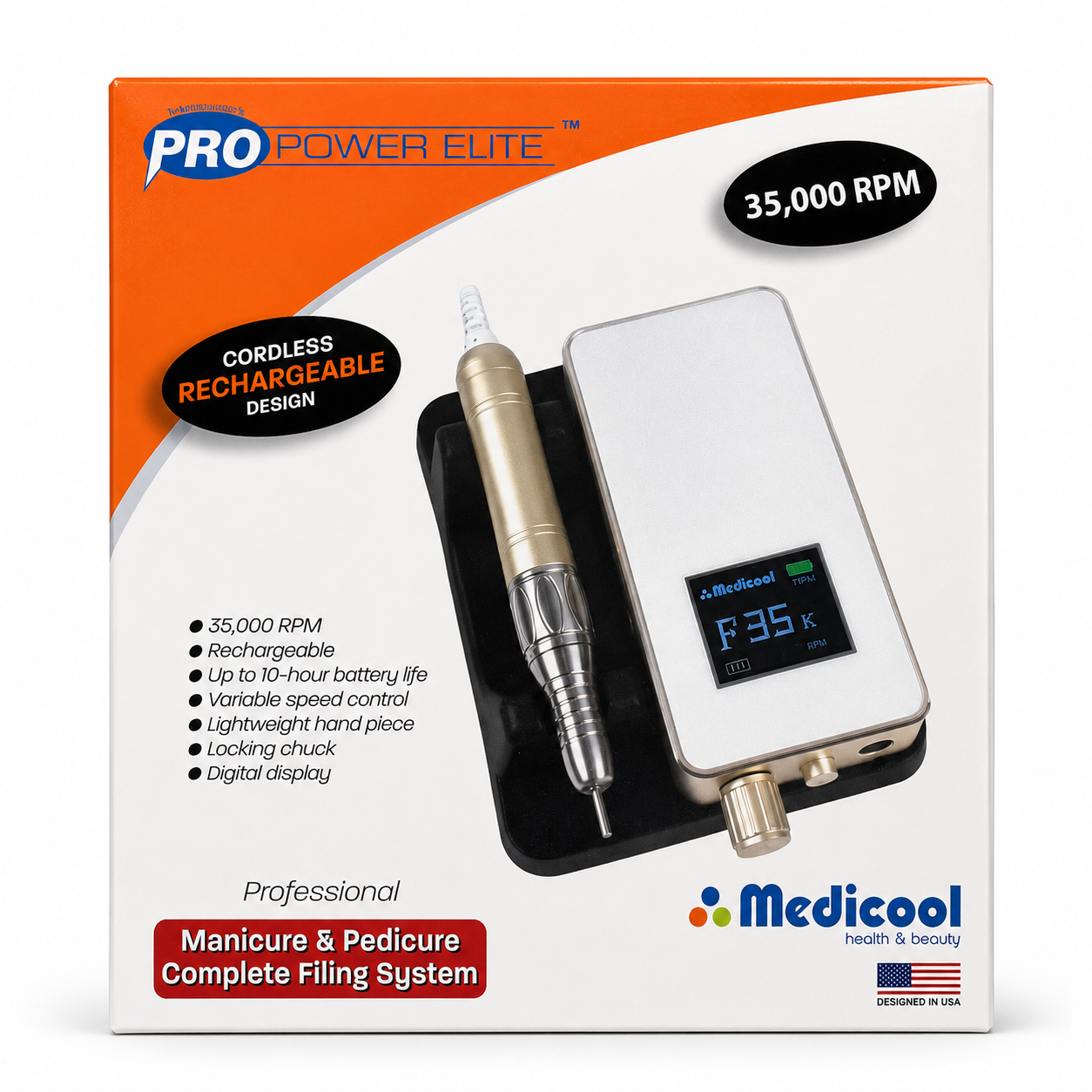 Medicool Pro Power Elite Nail Drill - Champagne - NEW