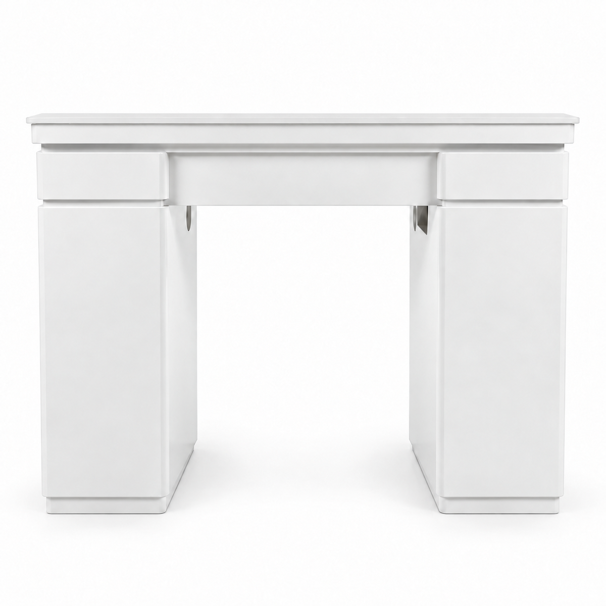 PEARL Single Table - white nail table with matching white countertop