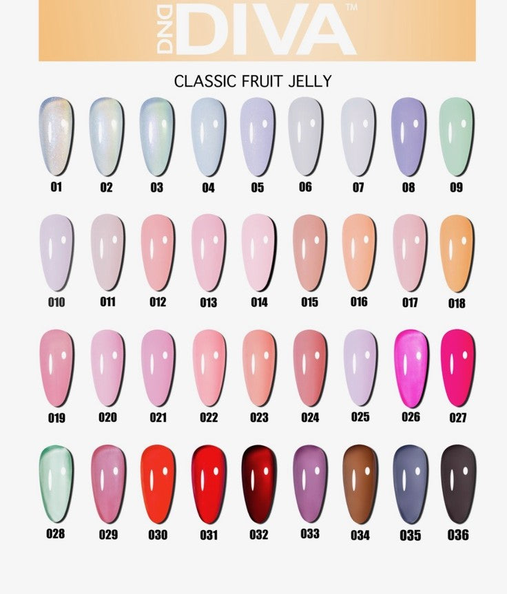 DND Diva Classic Fruit Jelly - Collection of 36 colors