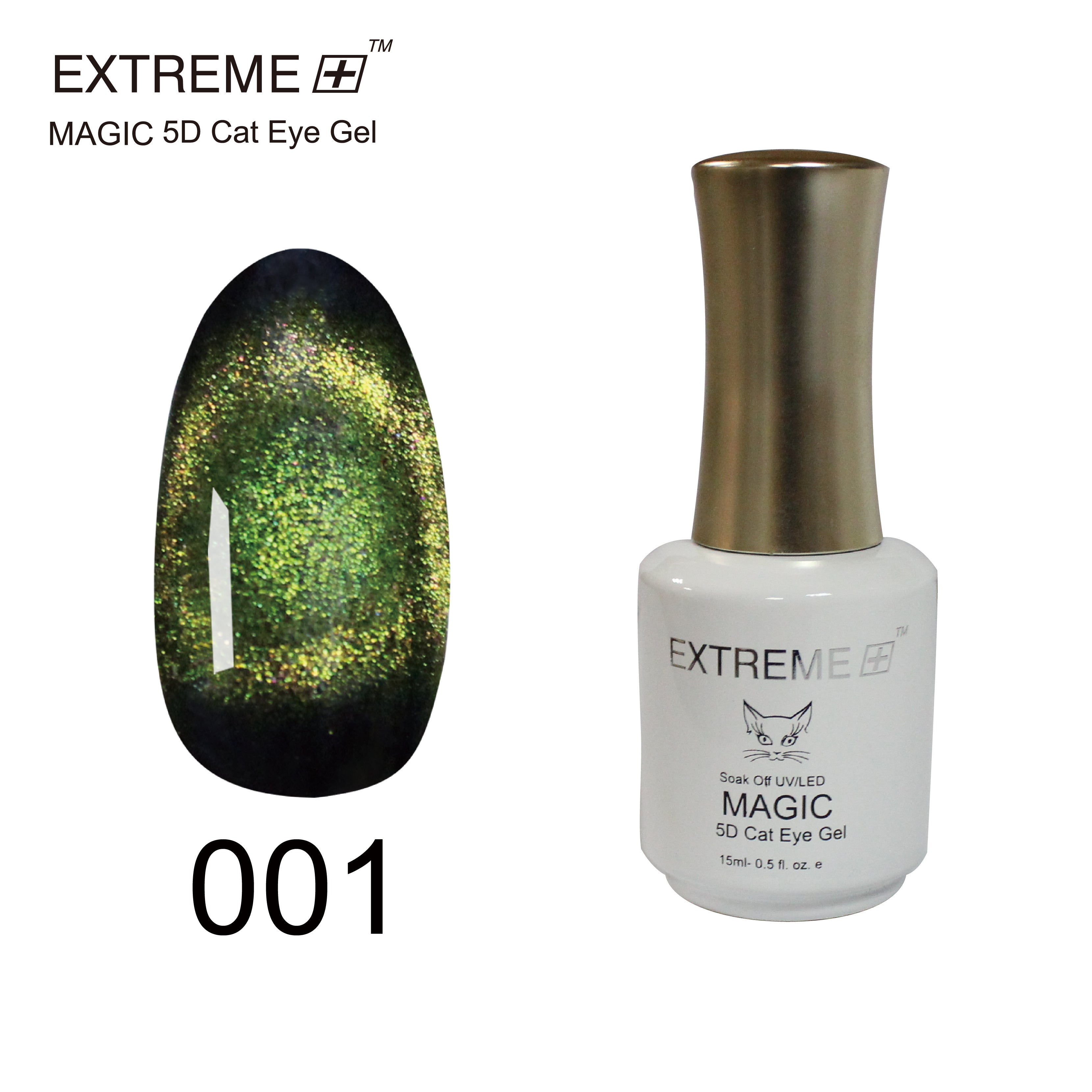 Extreme+ Magic 5D Cat Eye Gel #001 (Clearance)
