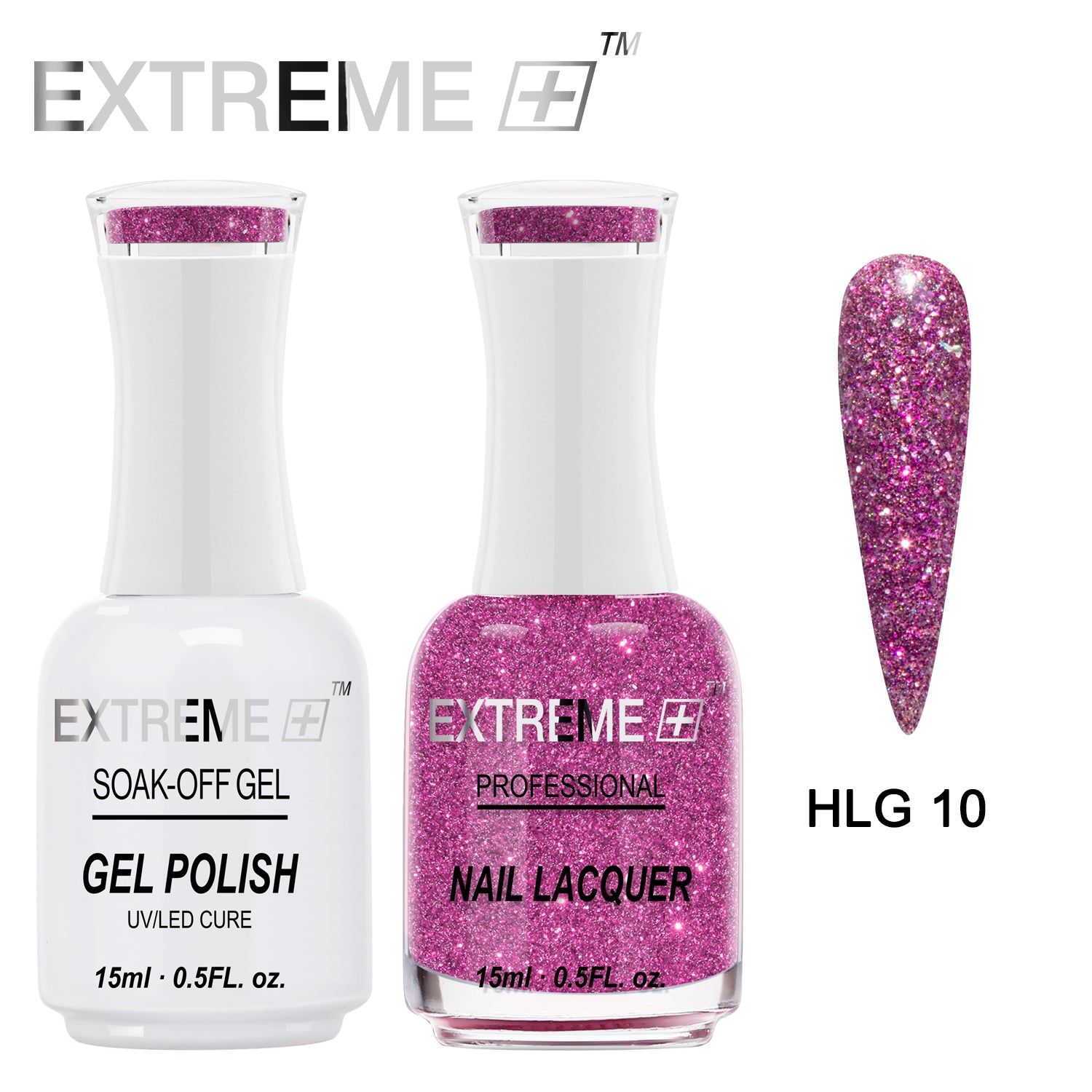 D_EXTREME+ Holo Chrome Gel Matching Lacquer - #010 - (1F1)