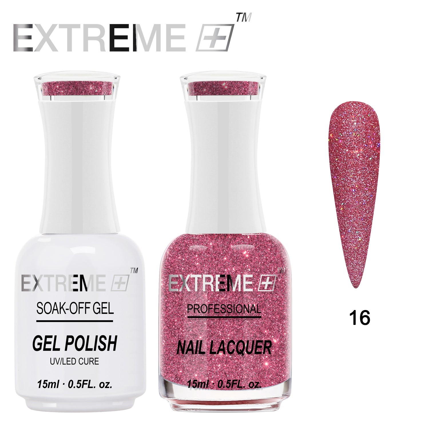 D_EXTREME+ Holo Chrome Gel Matching Lacquer - #016 - (1F1)