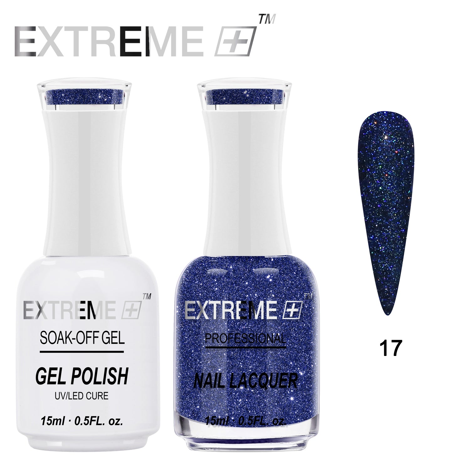 D_EXTREME+ Holo Chrome Gel Matching Lacquer - #017 - (1F1)