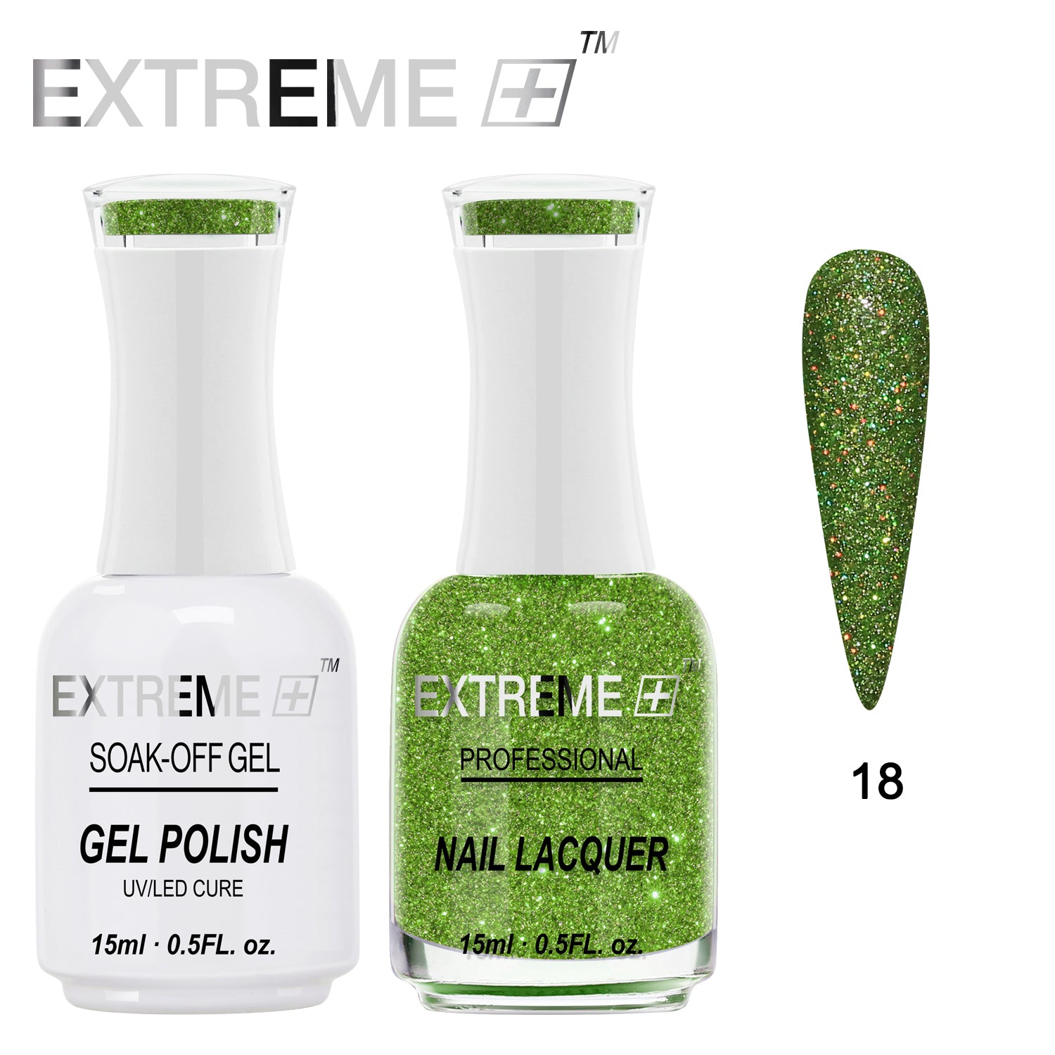 D_EXTREME+ Holo Chrome Gel Matching Lacquer - #018 - (1F1)
