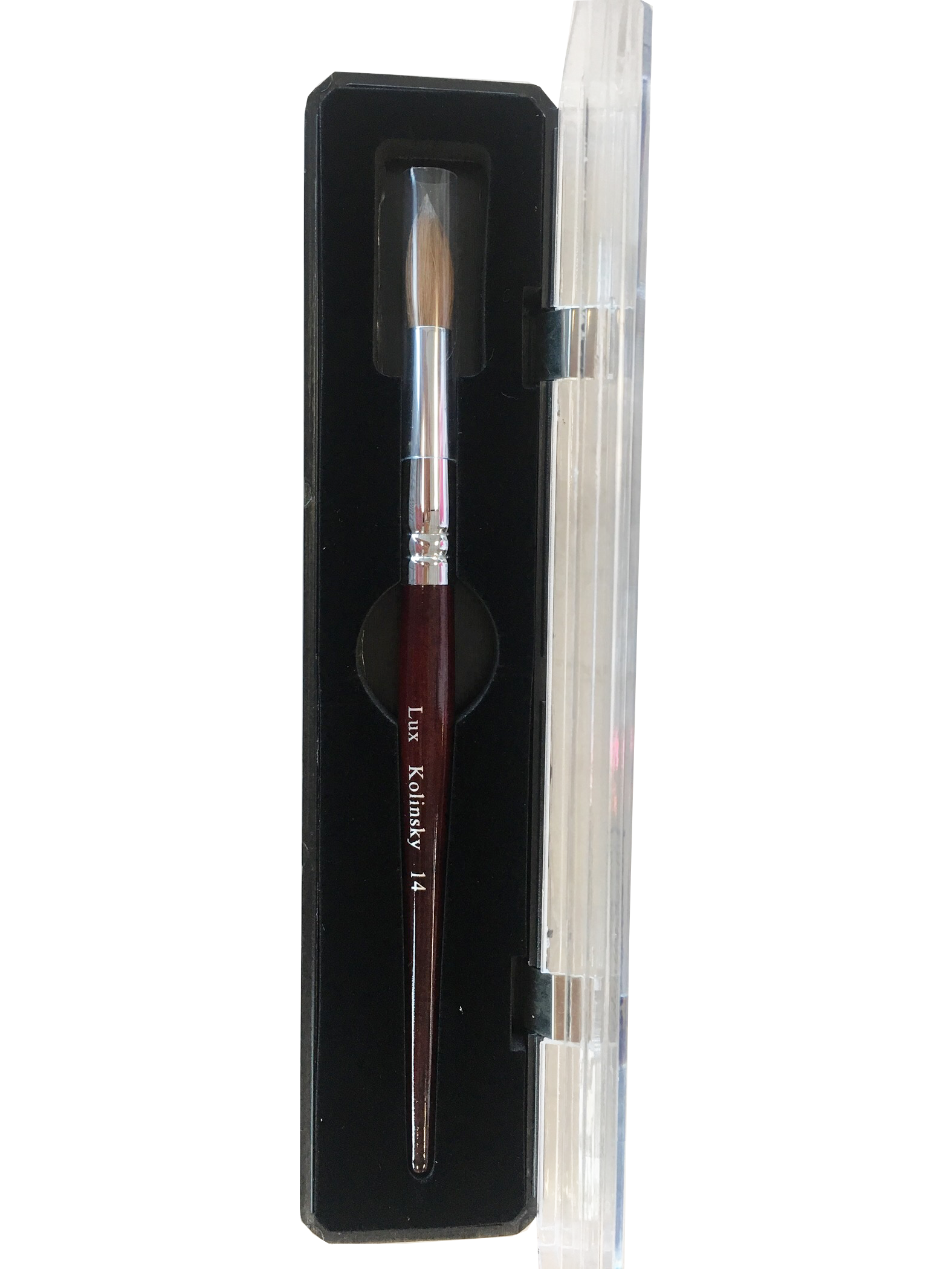 Lux Hình thật 100% Kolinsky Acrylic Nail Brush Round size #14