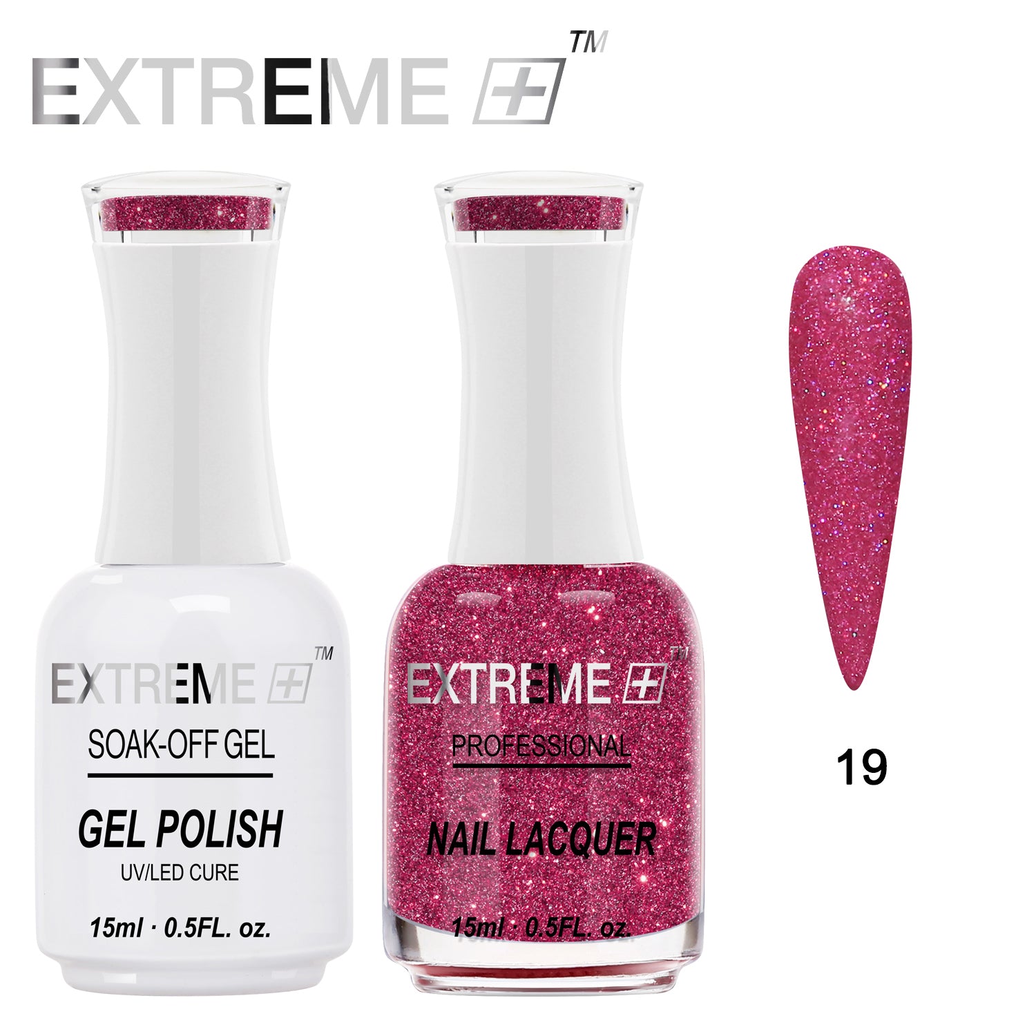 D_EXTREME+ Holo Chrome Gel Matching Lacquer - #019 - (1F1)