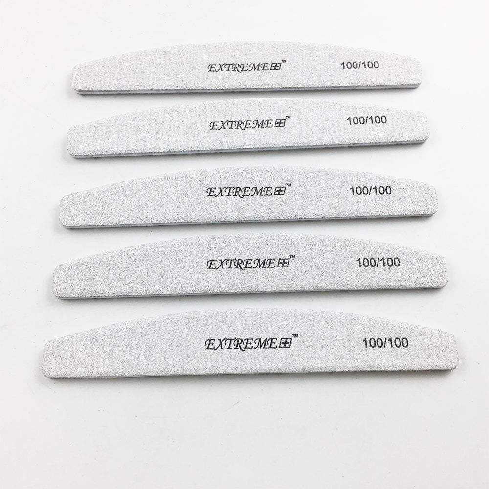 EXTREME+ Half Moon Zebra Nail File - 100/100 grit - Case of 1500