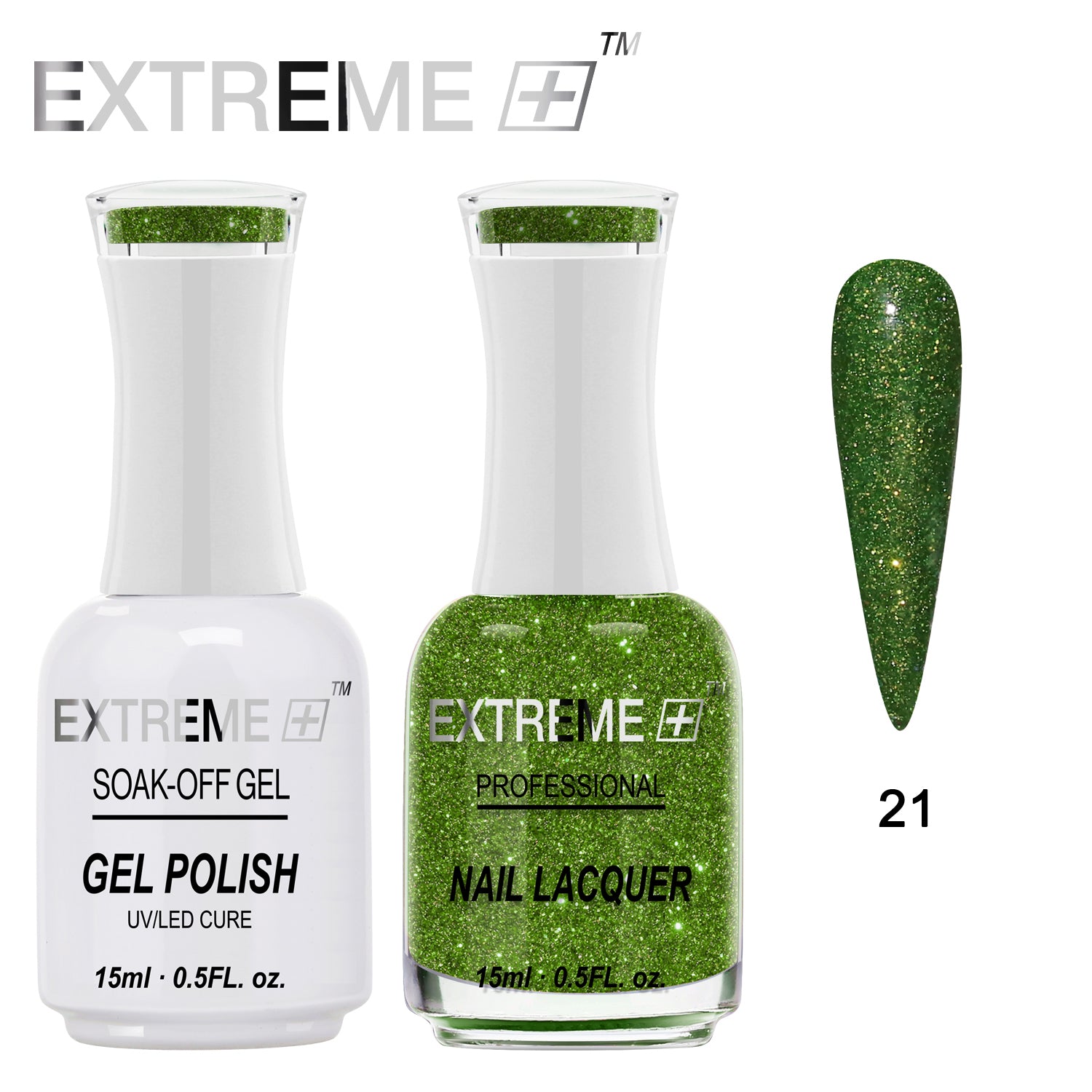 D_EXTREME+ Holo Chrome Gel Matching Lacquer - #021 - (1F1)