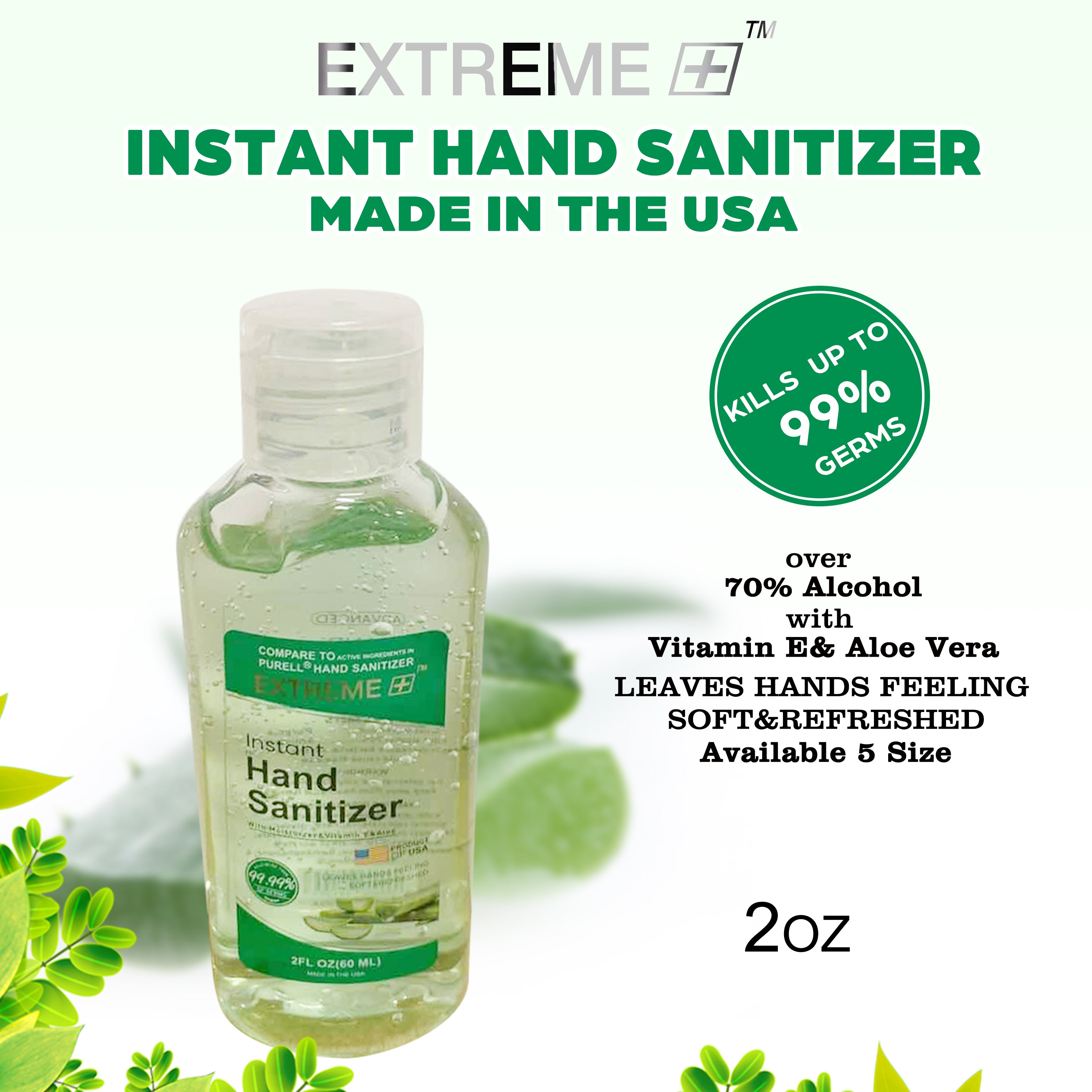 EXTREME+ Hand Sanitizer Gel, 2 oz