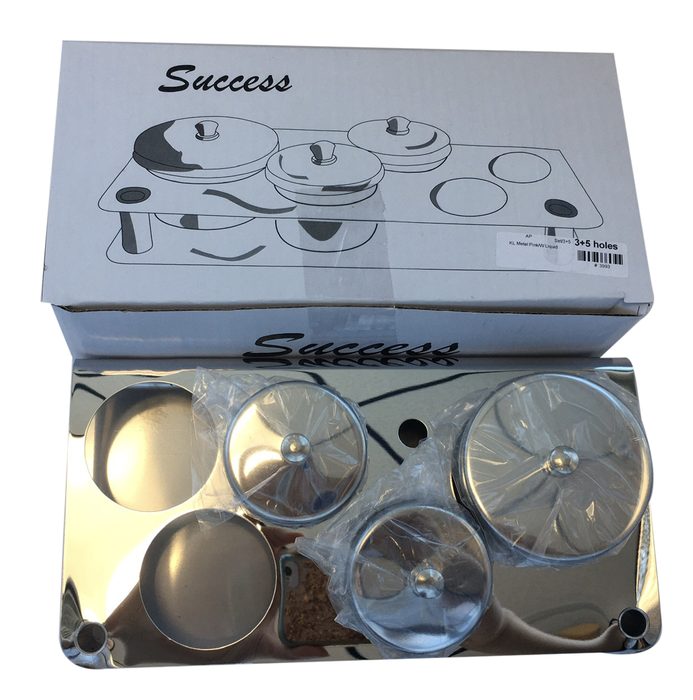 Thành công Kim loại Hồng & Trắng Bộ 3+5 lỗ