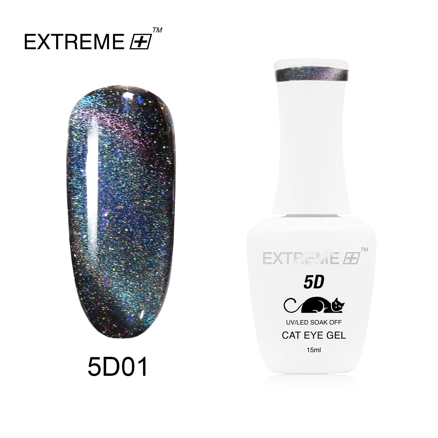 EXTREME+ 5D Cat Eye Gel #5D01 (Clearance)
