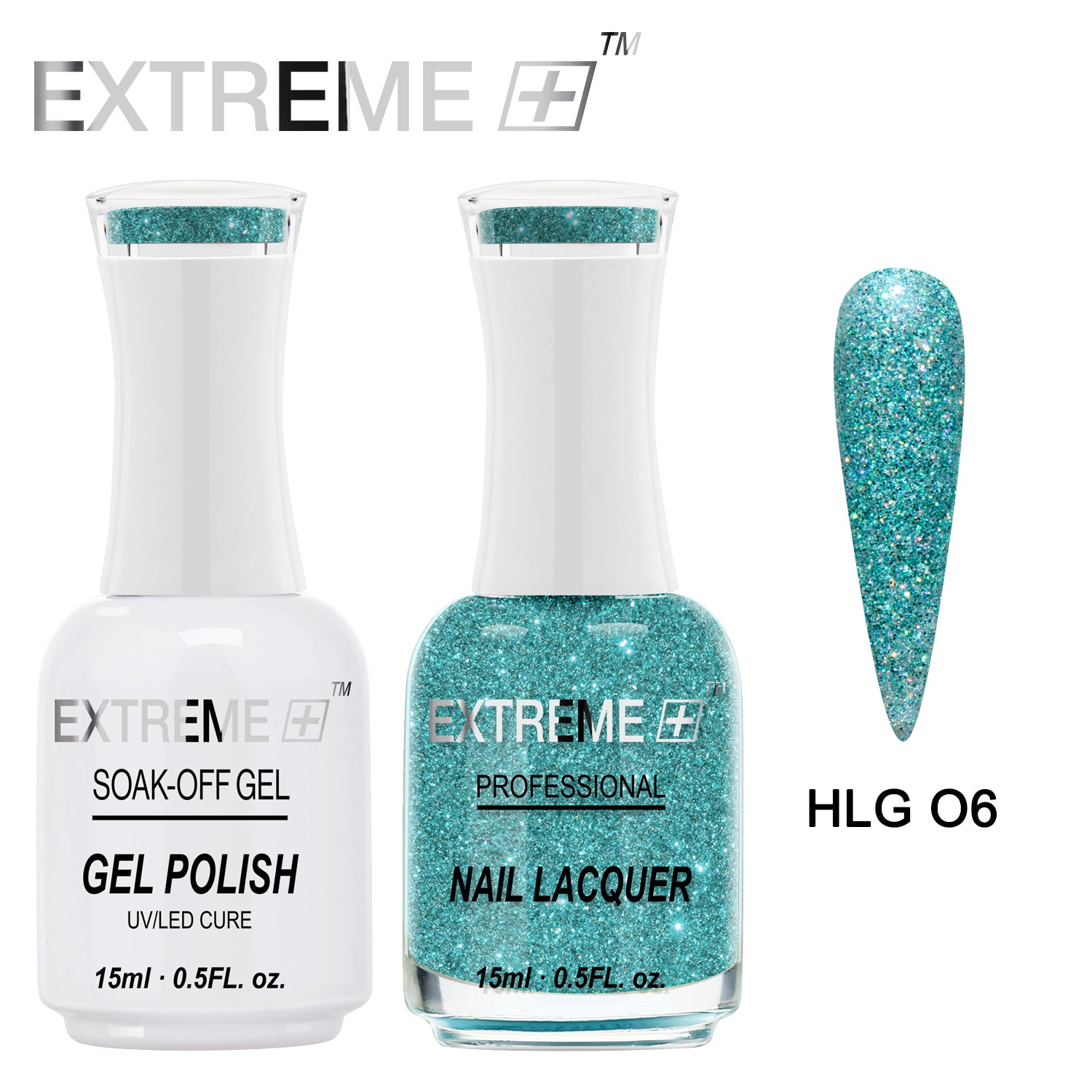 D_EXTREME+ Holo Chrome Gel Matching Lacquer - #006 - (1F1)