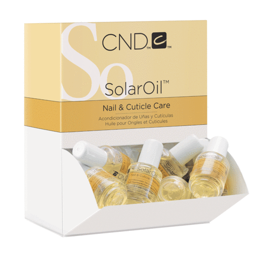 Chăm sóc móng tay & lớp biểu bì bằng CND, SolarOil dành cho lớp biểu bì khô, hư tổn, kết hợp với dầu Jojoba & Vitamin E cho móng tay khỏe mạnh hơn
