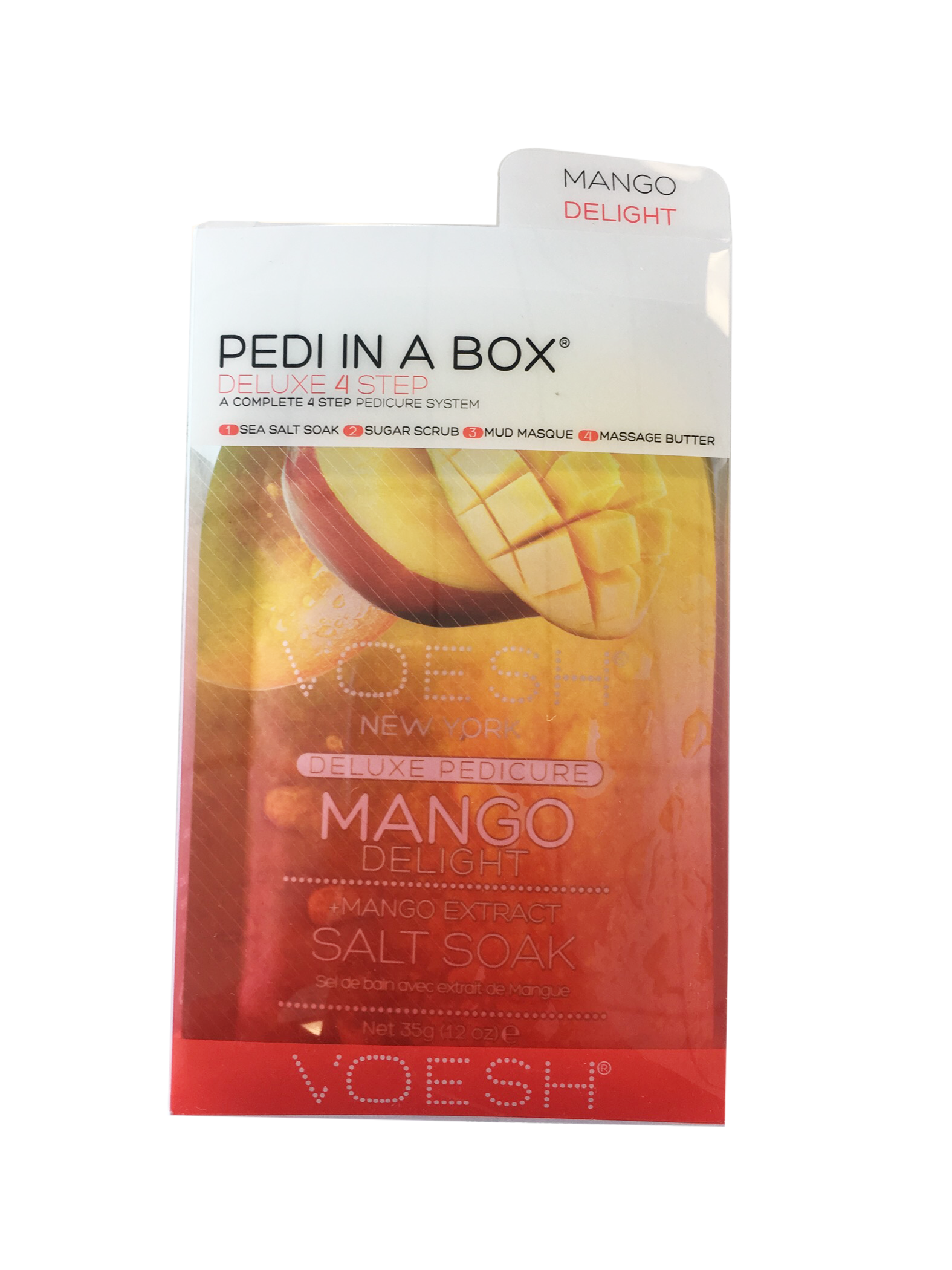 VOESH Deluxe Pedicure 4 Step - Mango - Case of 50
