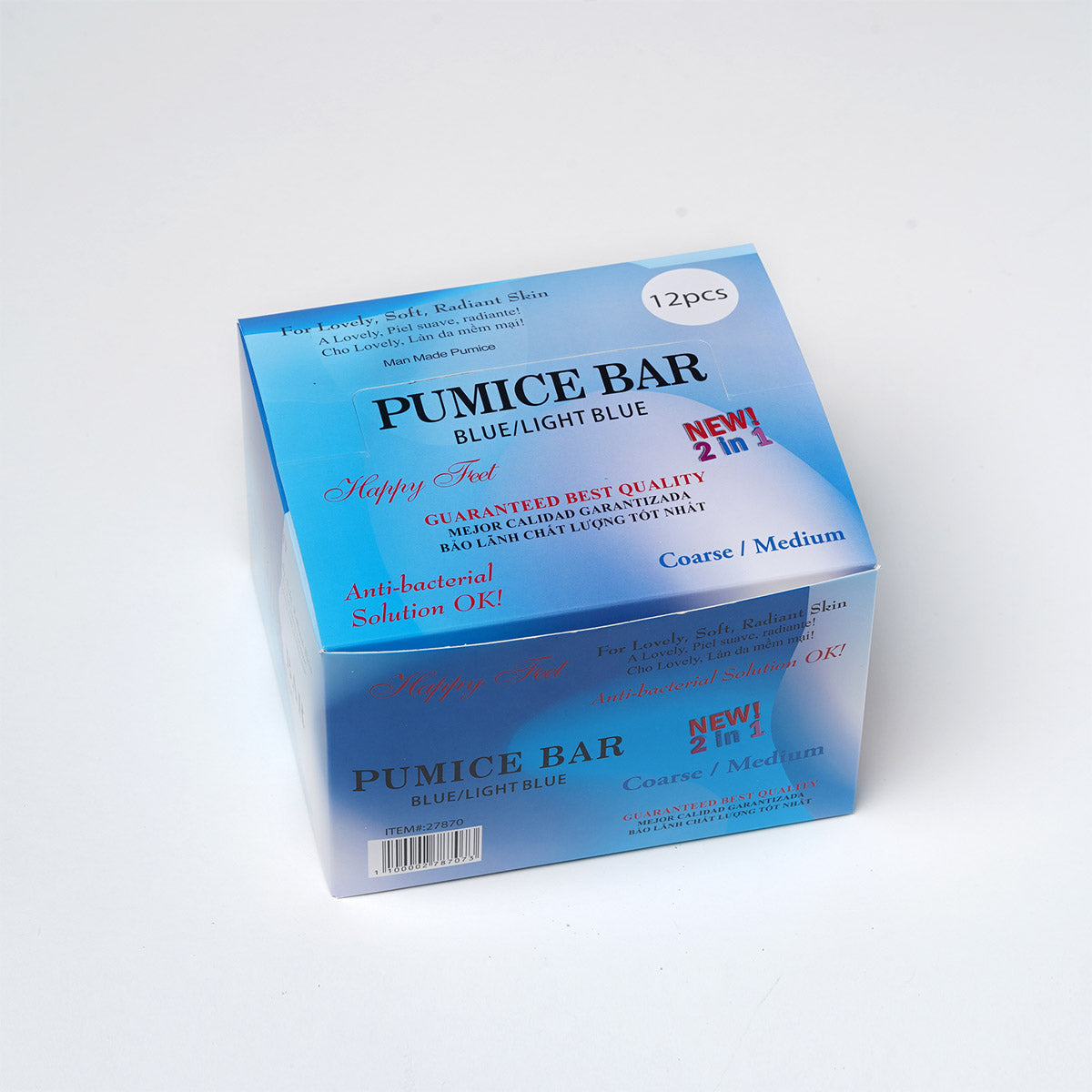 HappyFeet Pumice Pad 2 in 1 Ultimate New Coarse Medium - Dark/Light Blue - box of 12